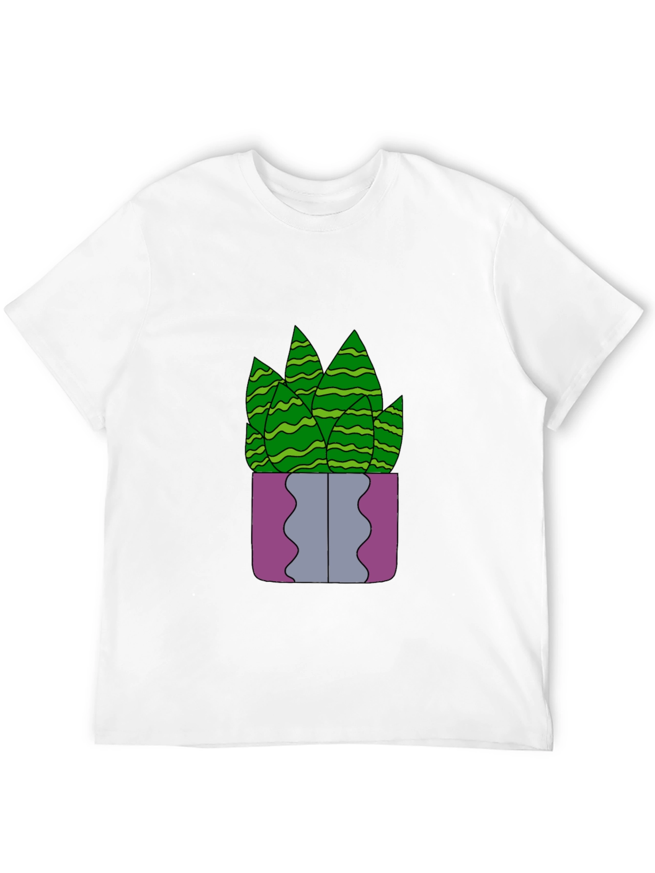 Black Potted Plant Graphic Tee - Unique Design, Soft Fabric view 12