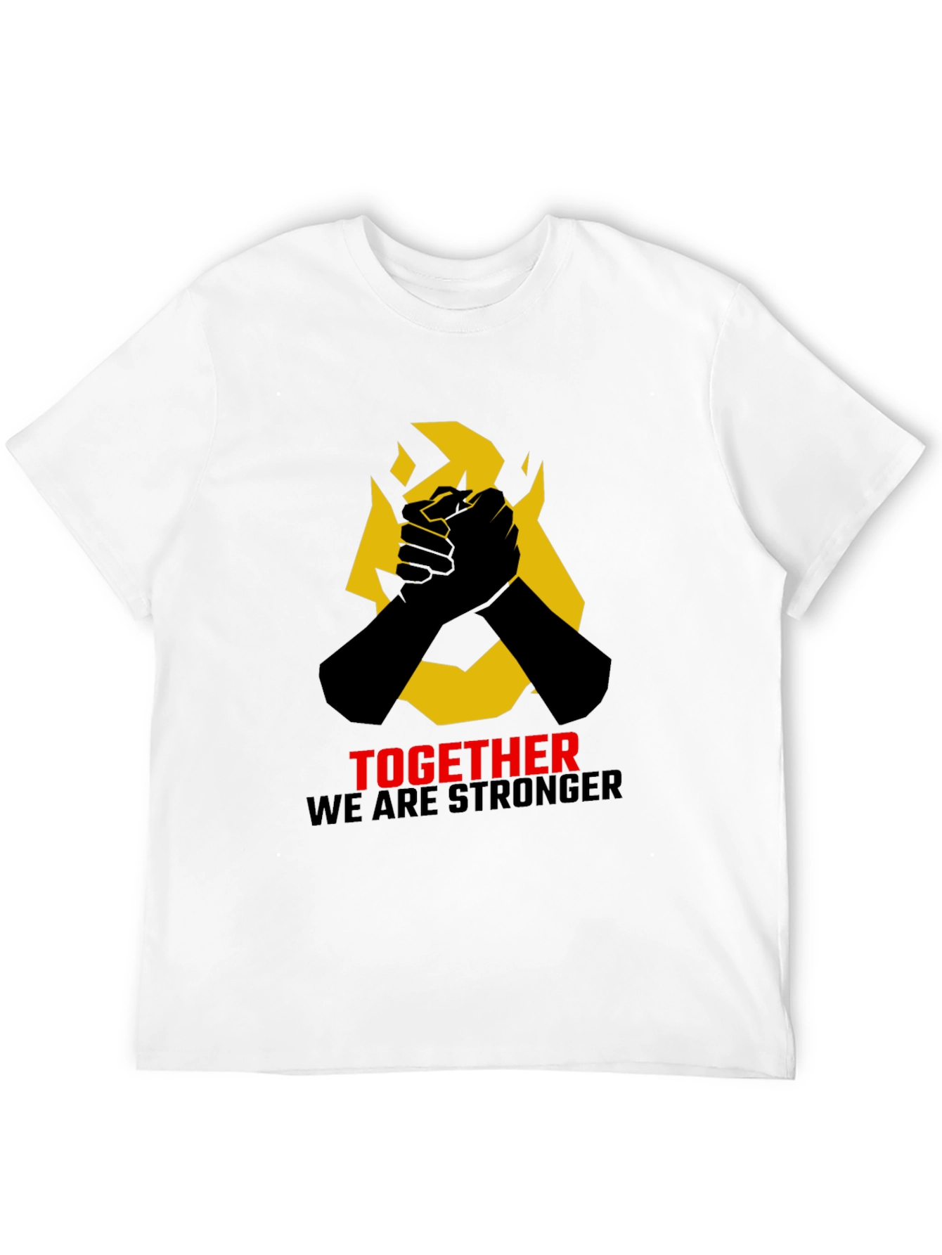 Black Together Stronger Graphic Tee - Solidarity & Unity Design view 12
