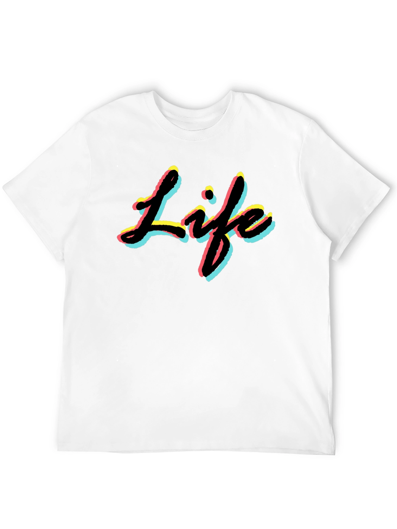 Black Retro Life T-Shirt - Black Graphic Tee view 12