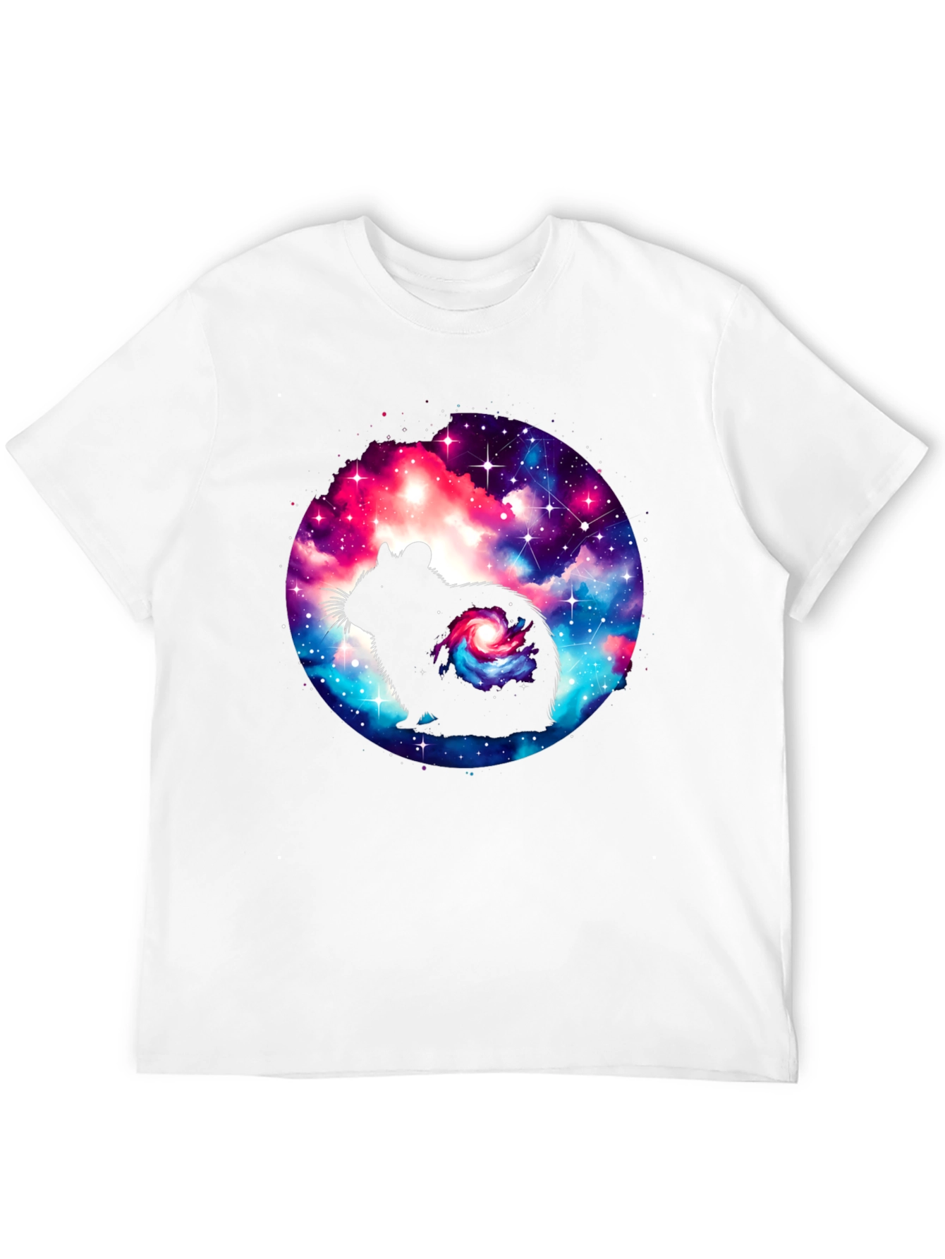Black Galaxy Hamster Graphic T-Shirt view 12