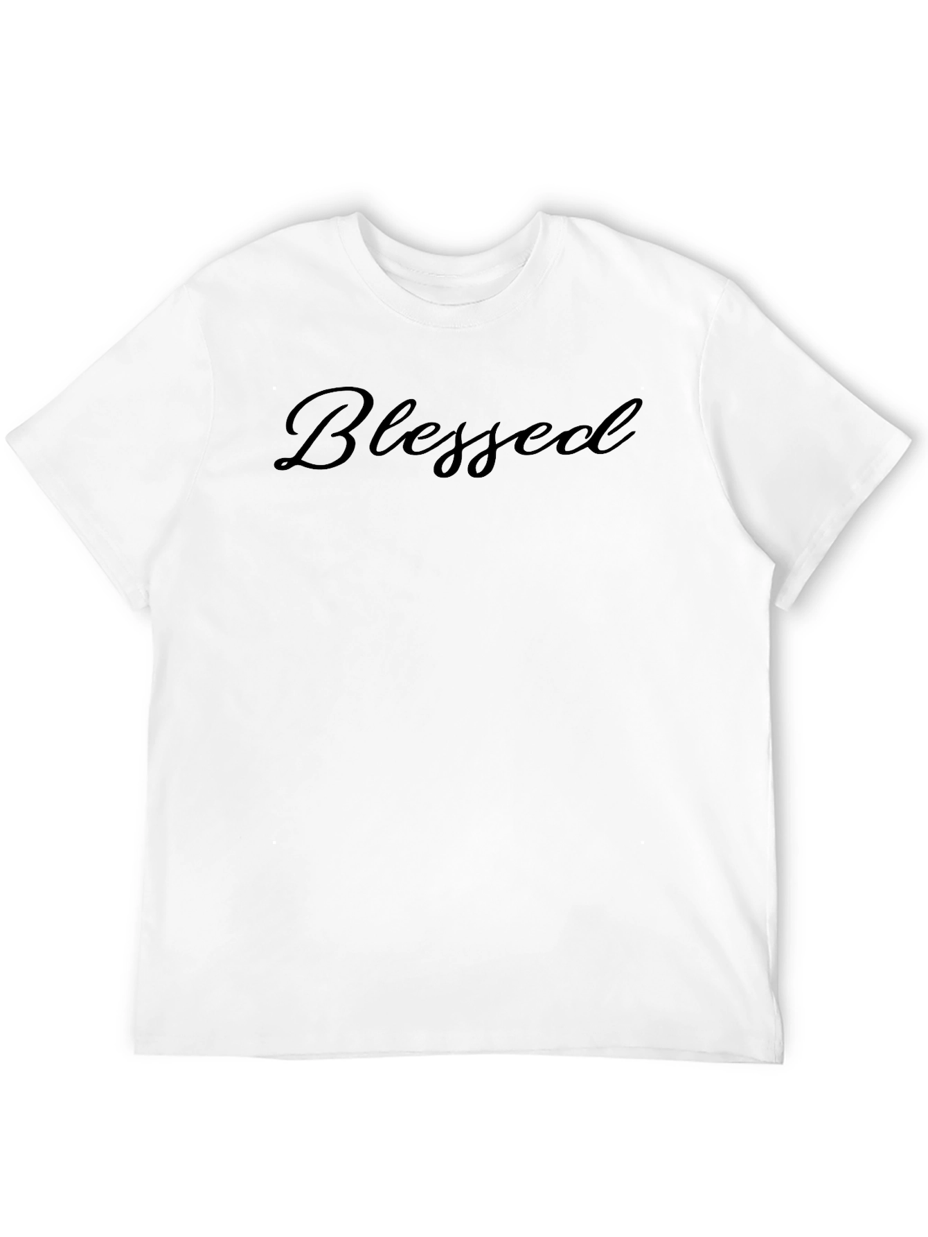 Black Blessed Graphic T-Shirt - Short Sleeve Crew Neck Tee view 12
