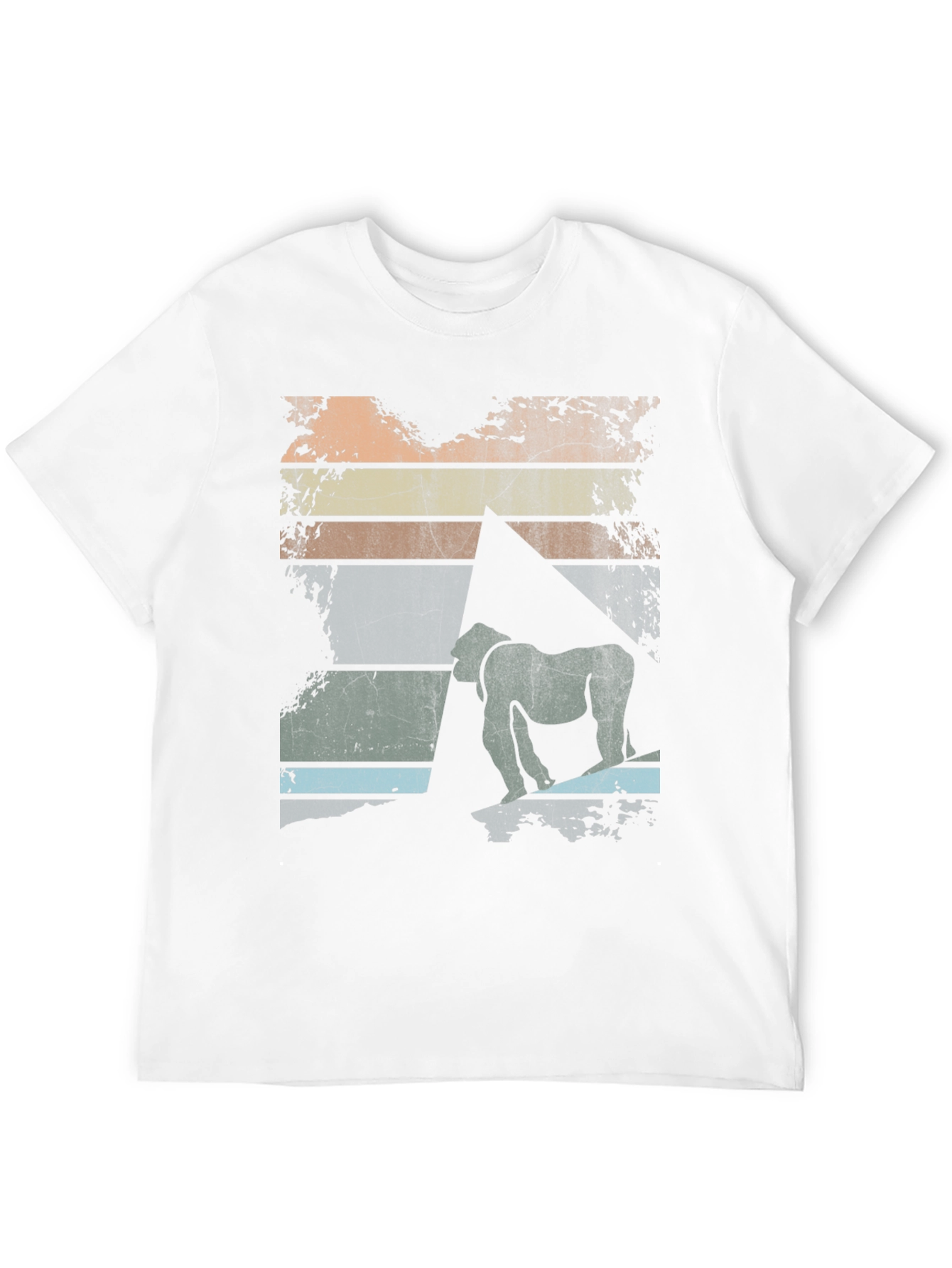 Black Retro Gorilla Graphic Tee - Men's Black T-Shirt view 12