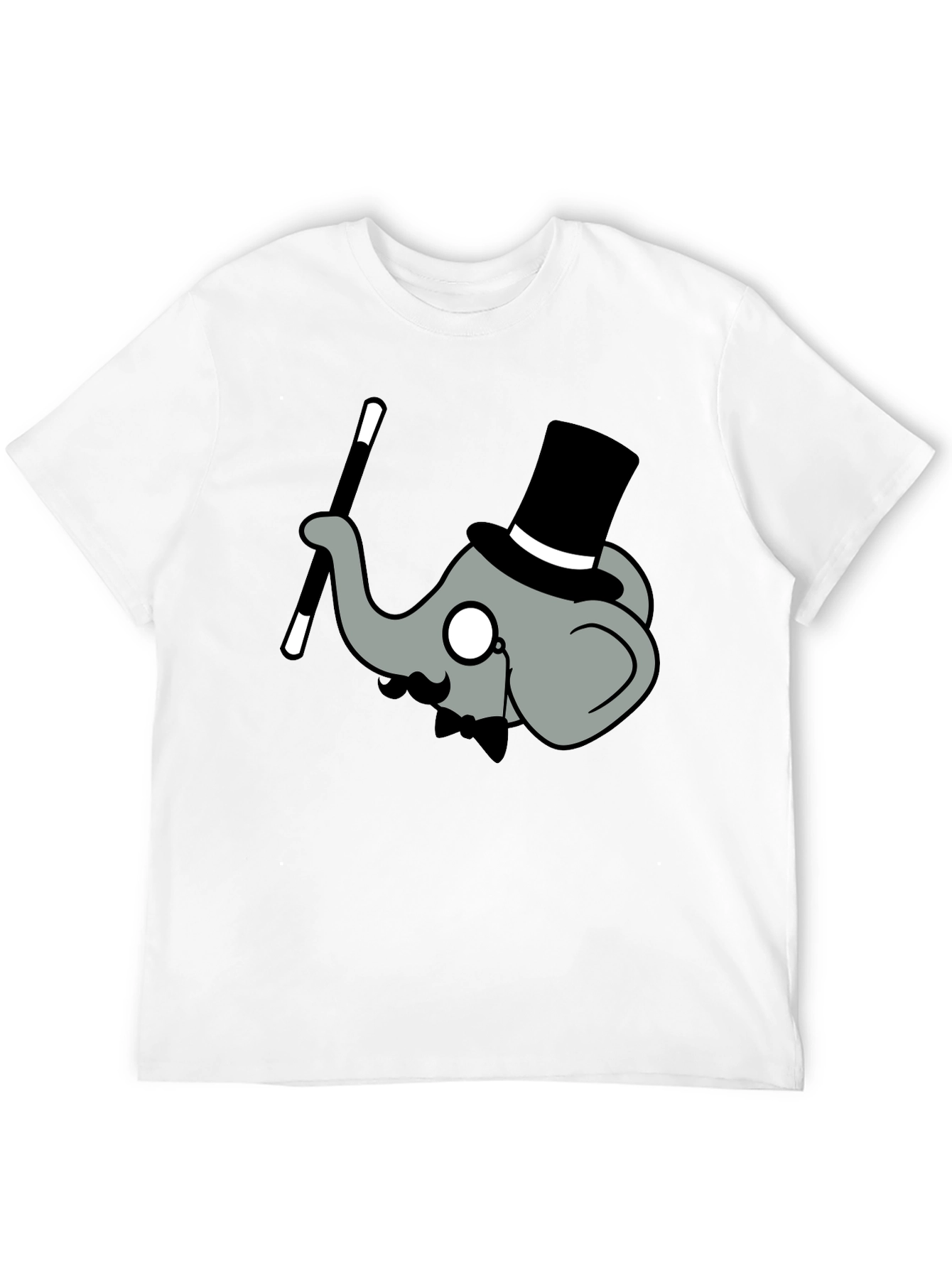 Black Elephant Magician Graphic Tee - Whimsical Cotton Shirt view 12