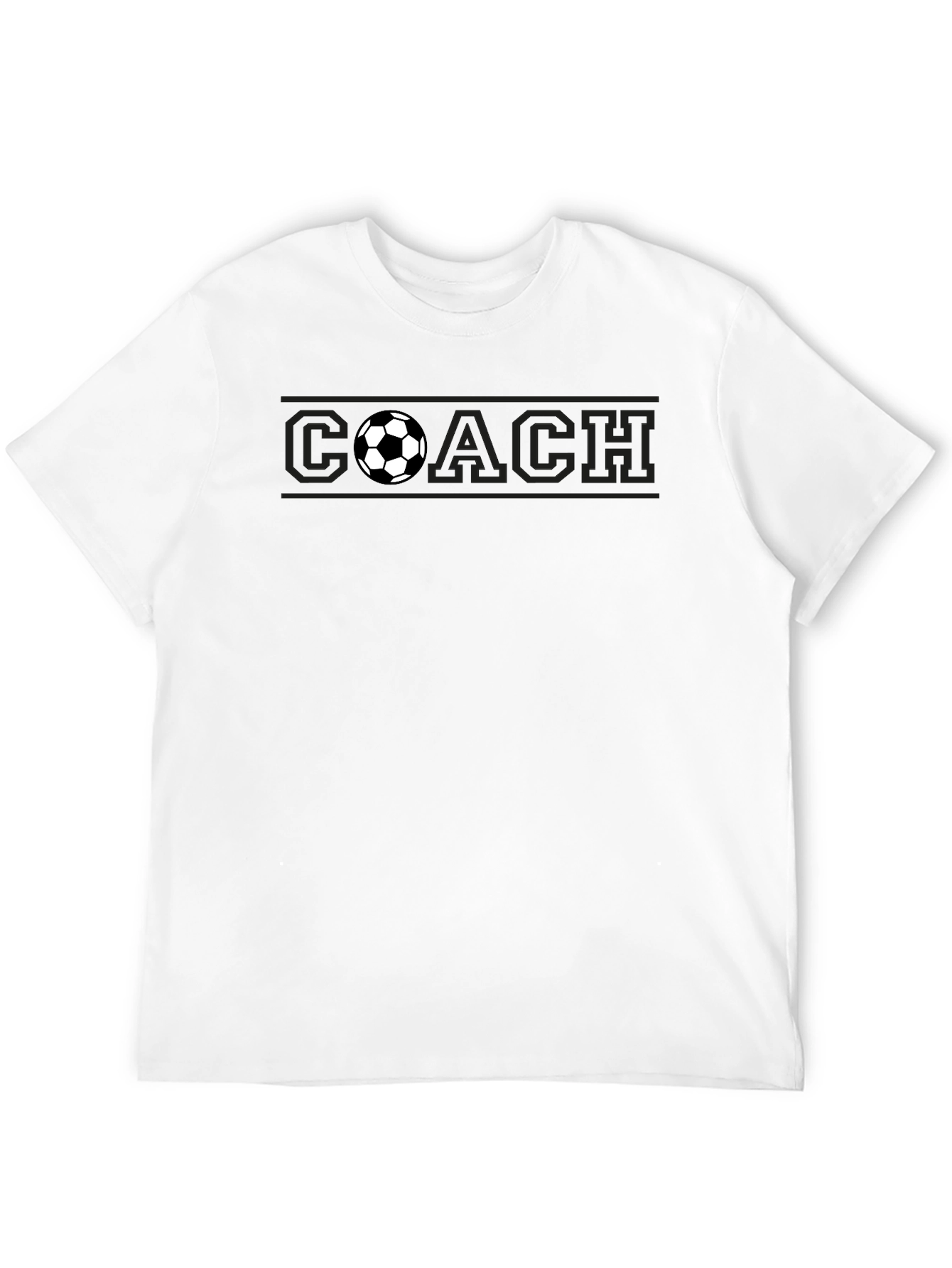Black Soccer Coach Black T-Shirt view 12