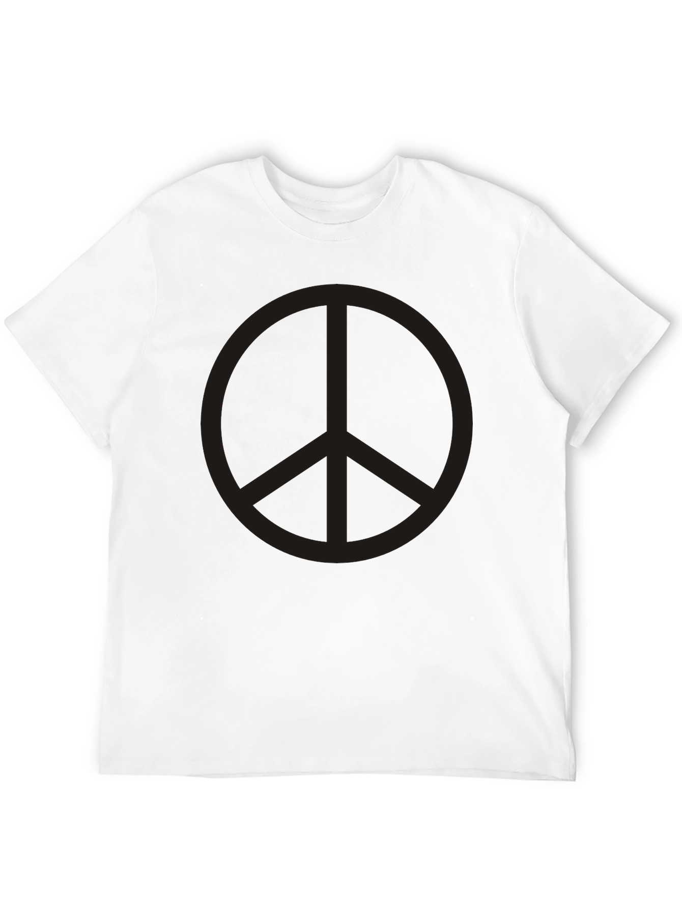 Black Peace Sign Graphic Tee - Classic Relaxed Fit view 12