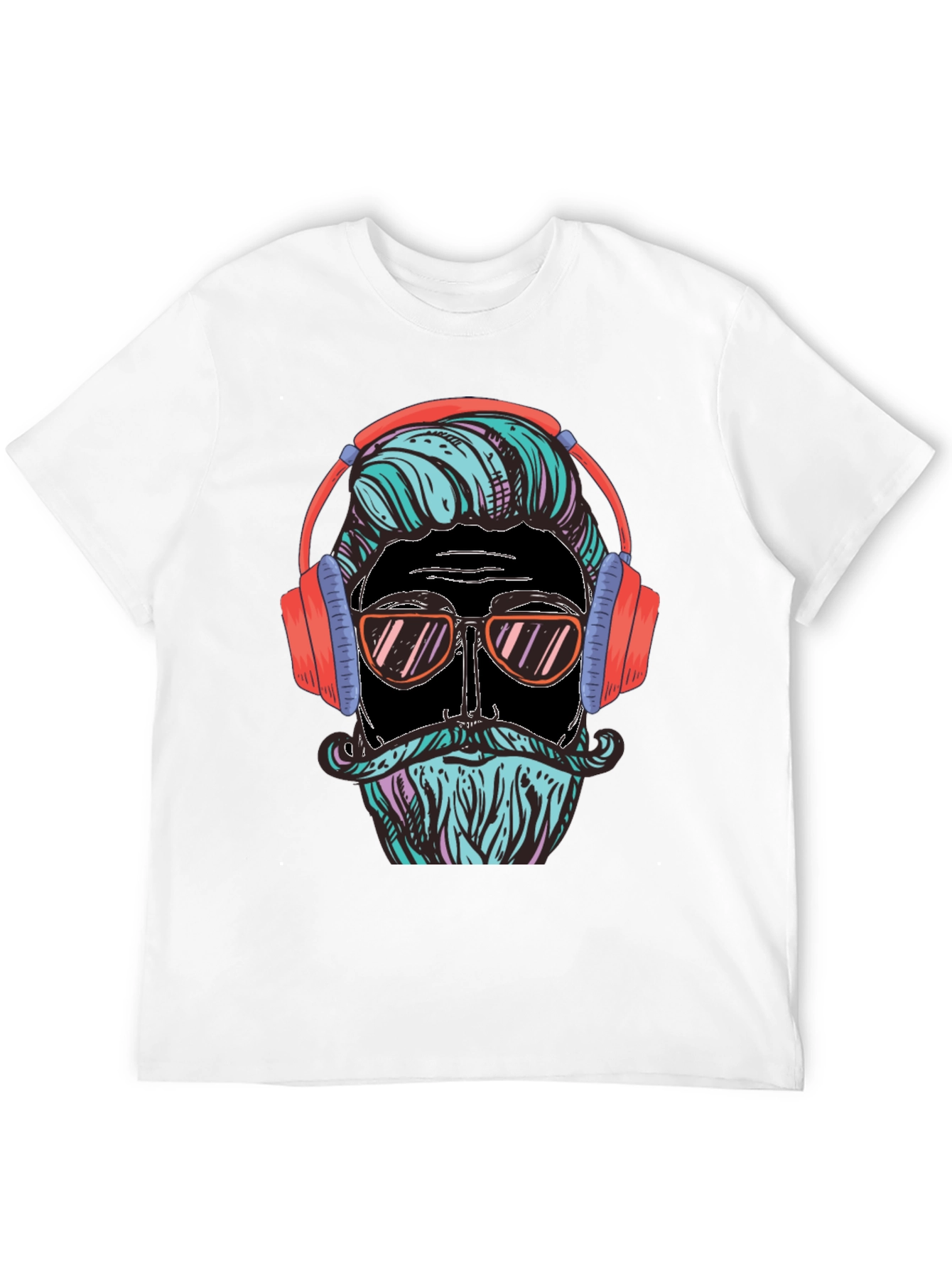 Black Cool Hipster Graphic Tee view 12
