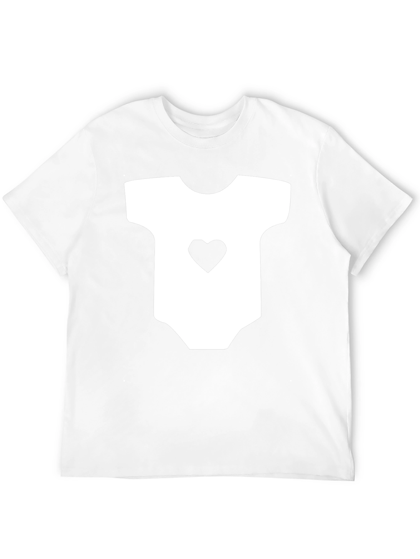 Cute Baby Onesie Heart Graphic Black T-Shirt - 12
