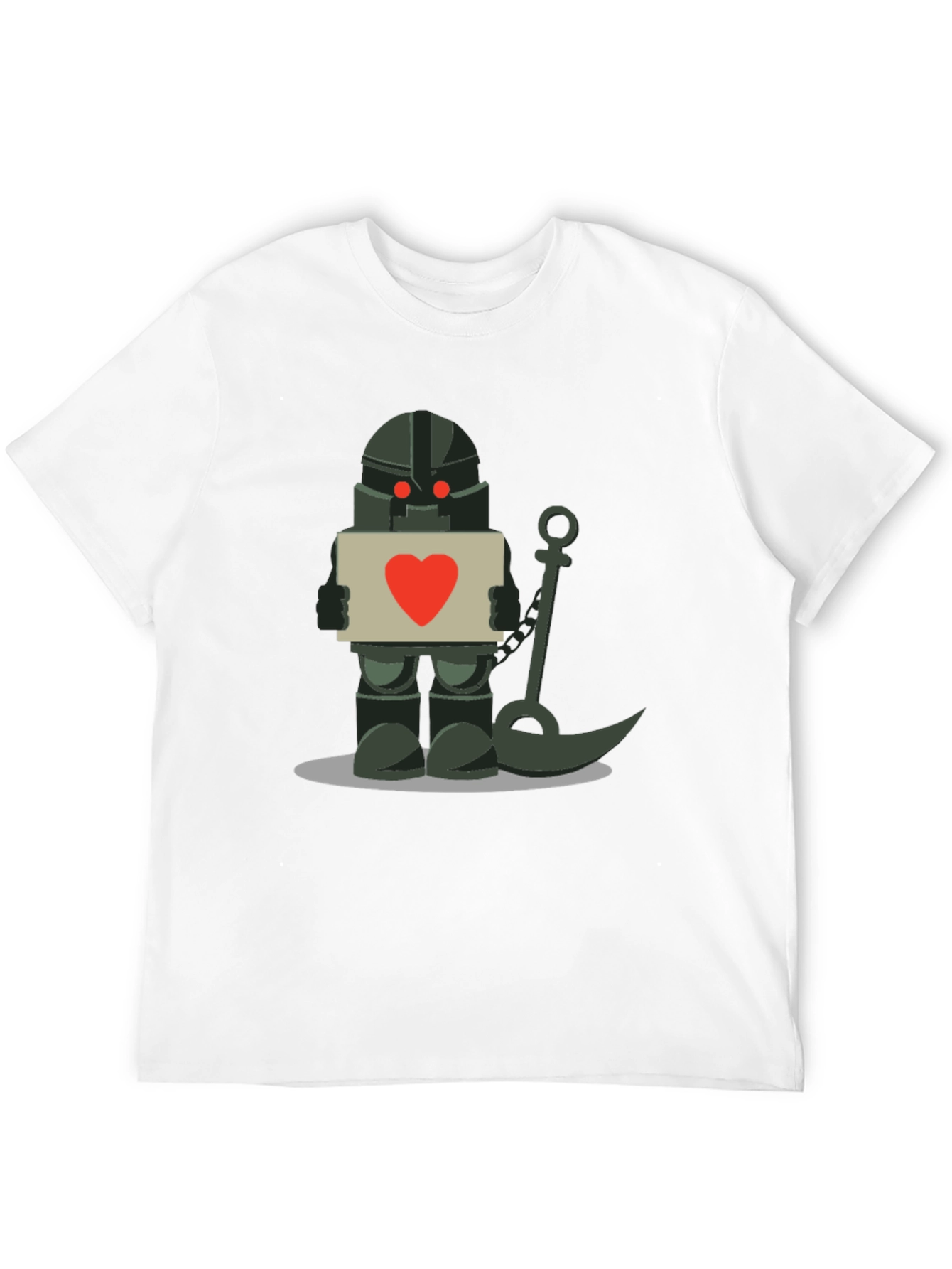Black Heart Robot Graphic Black Tee view 12