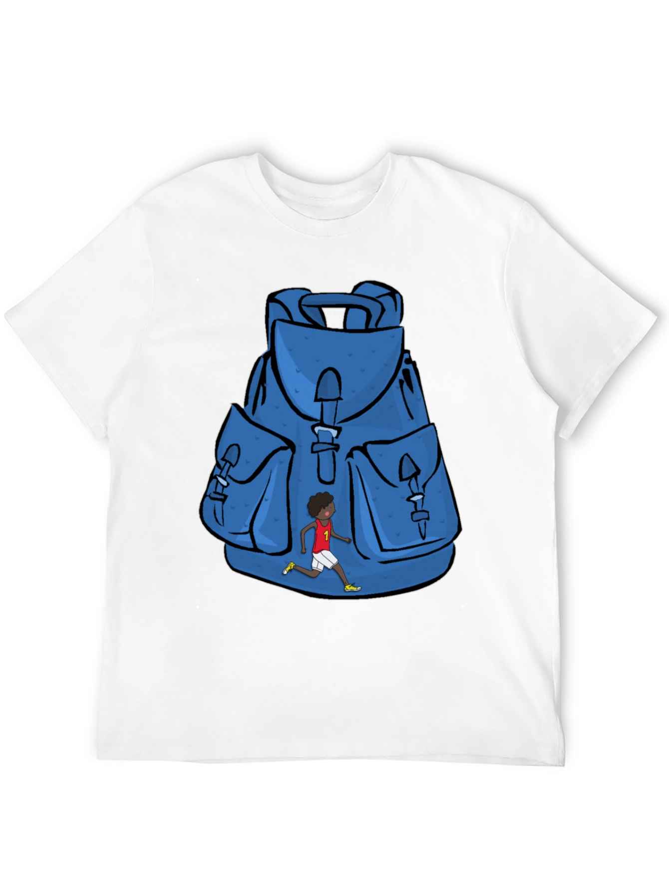 Black Graphic Print Backpack T-Shirt view 12