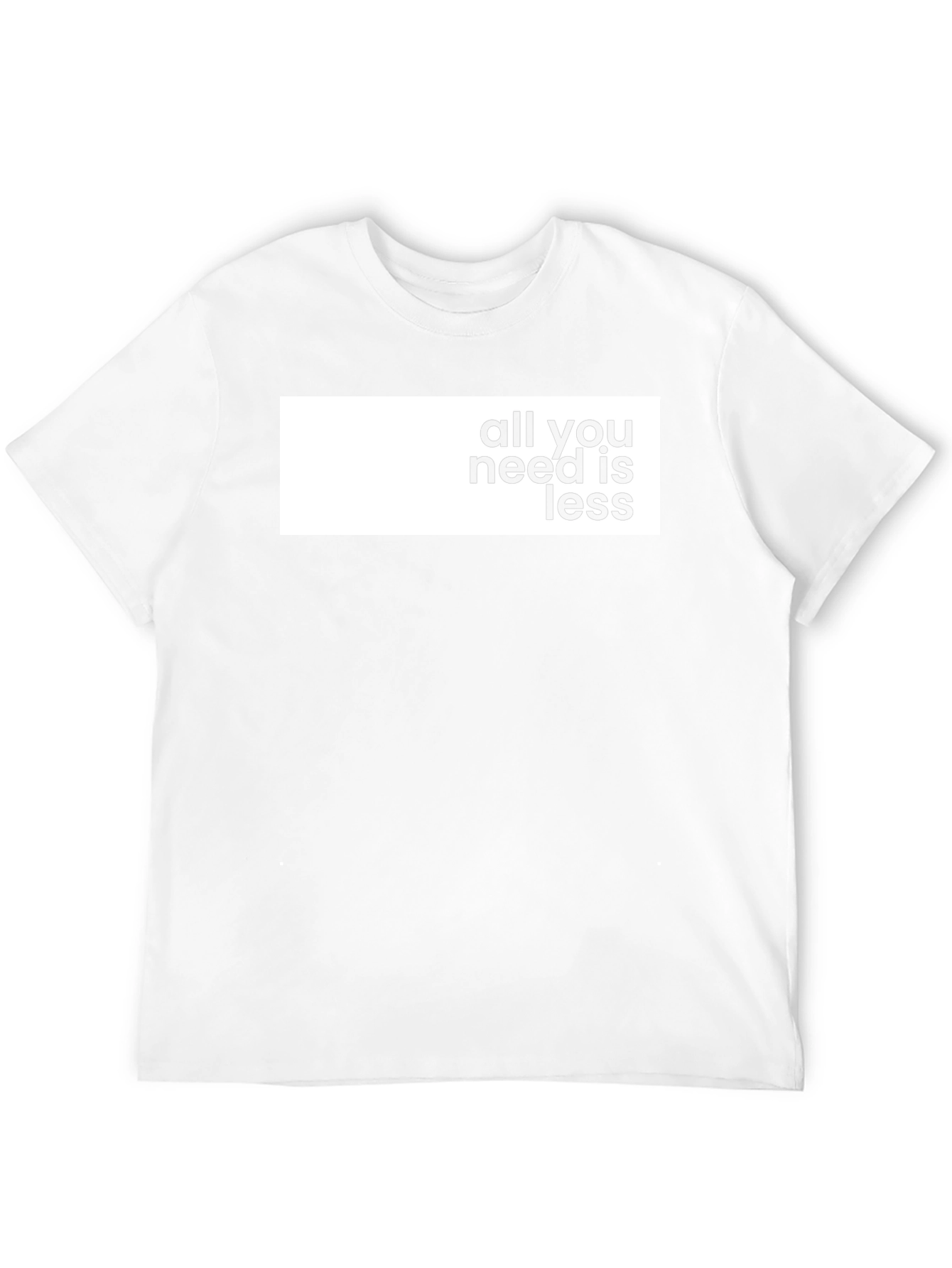 Black All You Need Is Less Graphic Tee - Stylish Black T-Shirt view 12