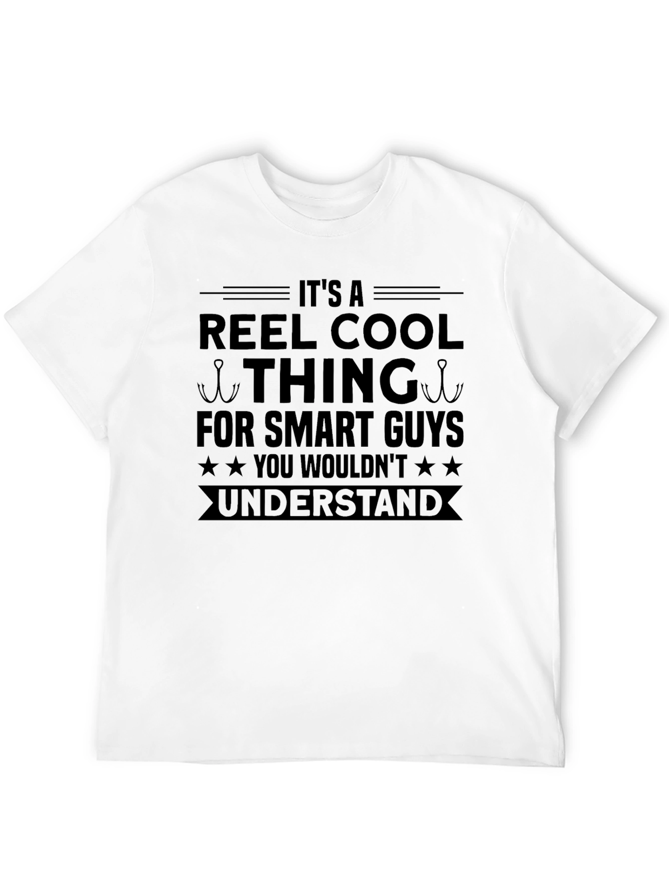 Black Reel Cool Smart Guys T-Shirt - Angler Humor Tee view 12