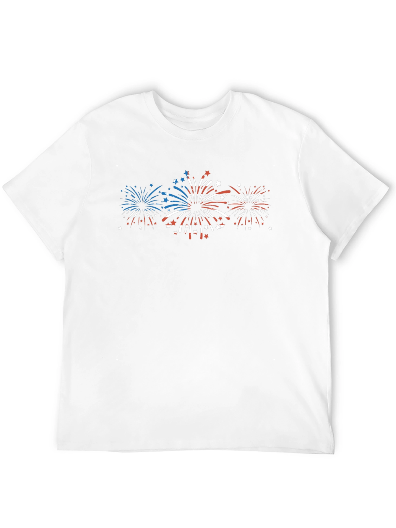Black Patriotic Fireworks Graphic Black T-Shirt view 12