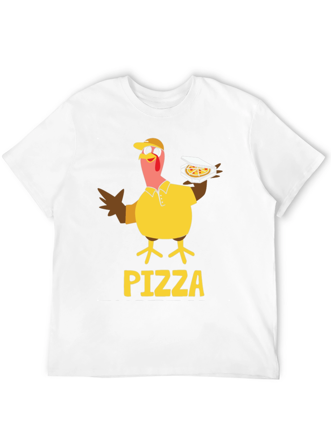 Black Pizza Turkey Graphic T-Shirt view 12