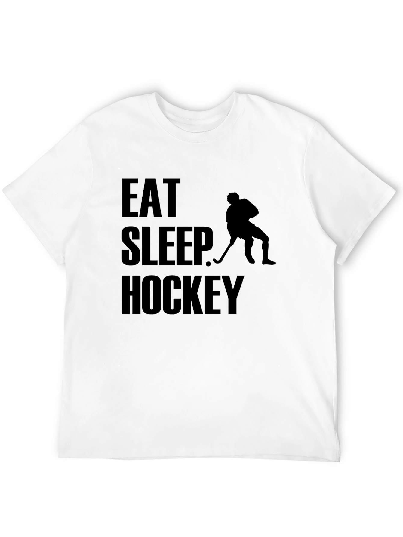 Black Eat Sleep Hockey T-Shirt Funny Sports Tee view 12