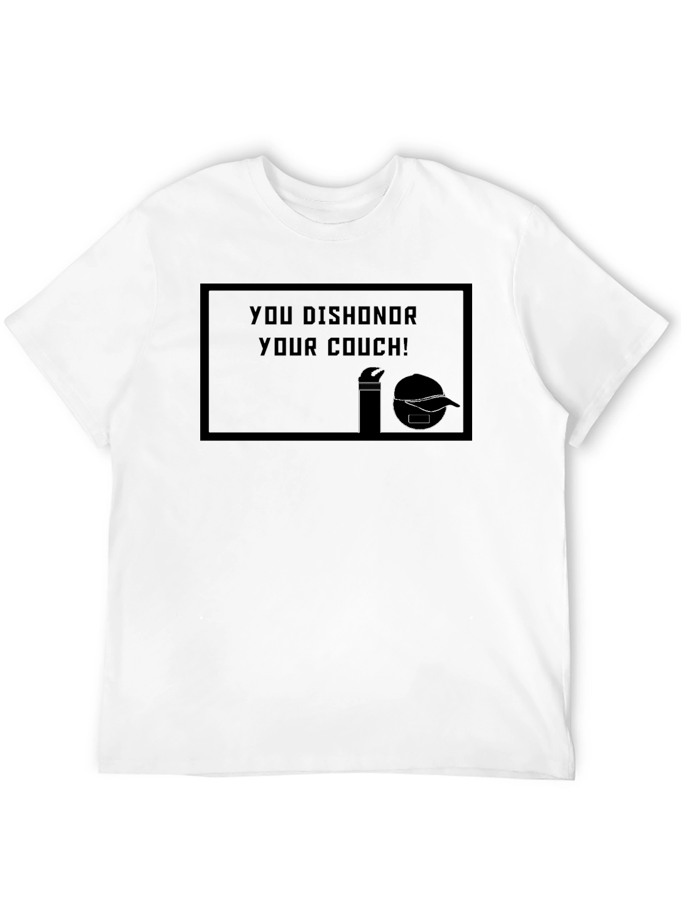 Black Dishonor Your Couch Funny T-Shirt view 12