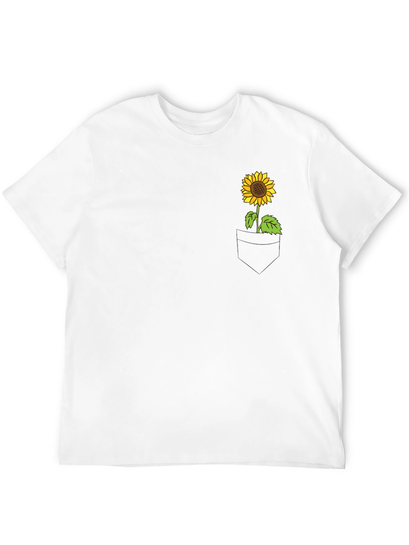 Black Sunflower Pocket Graphic Tee - Casual Black T-Shirt view 12