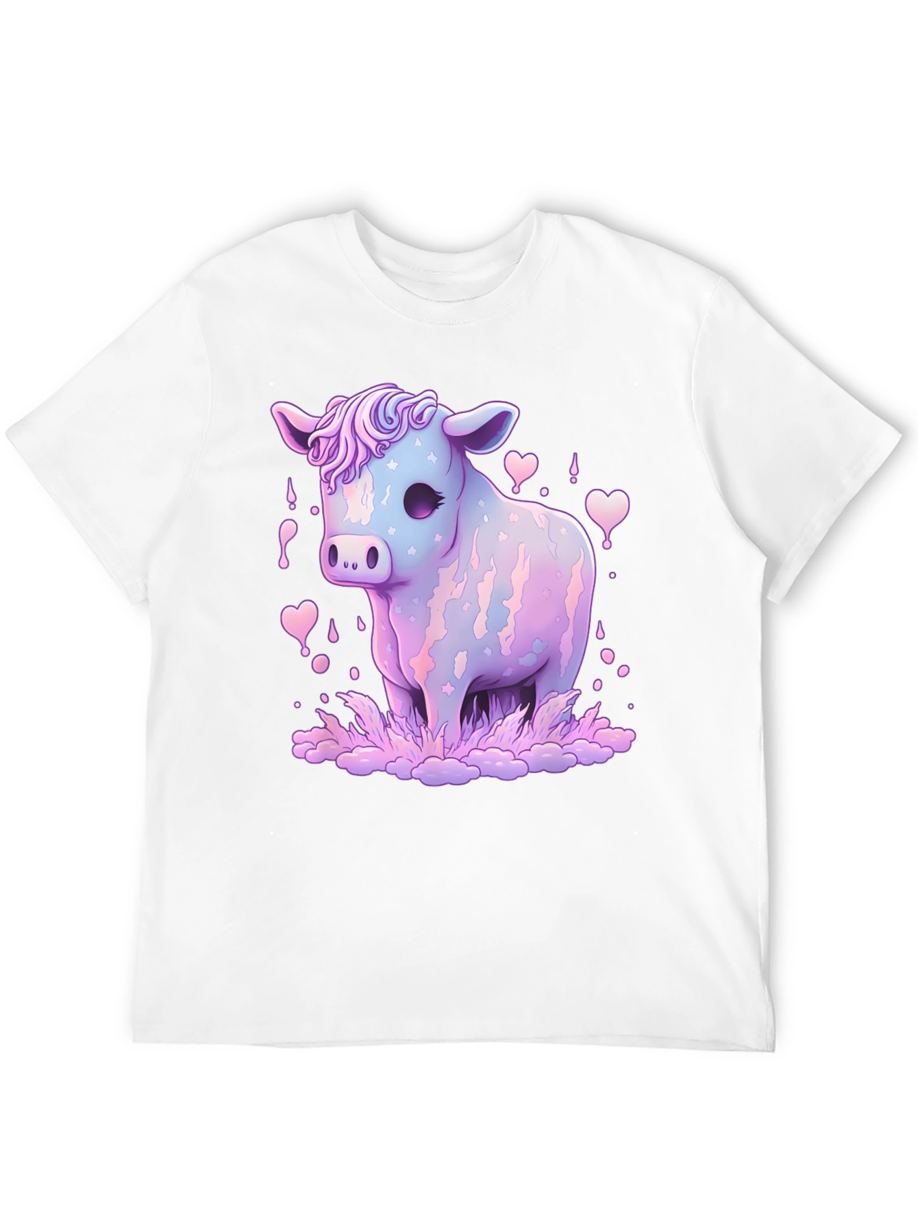 Black Pastel Cow Graphic Tee view 12