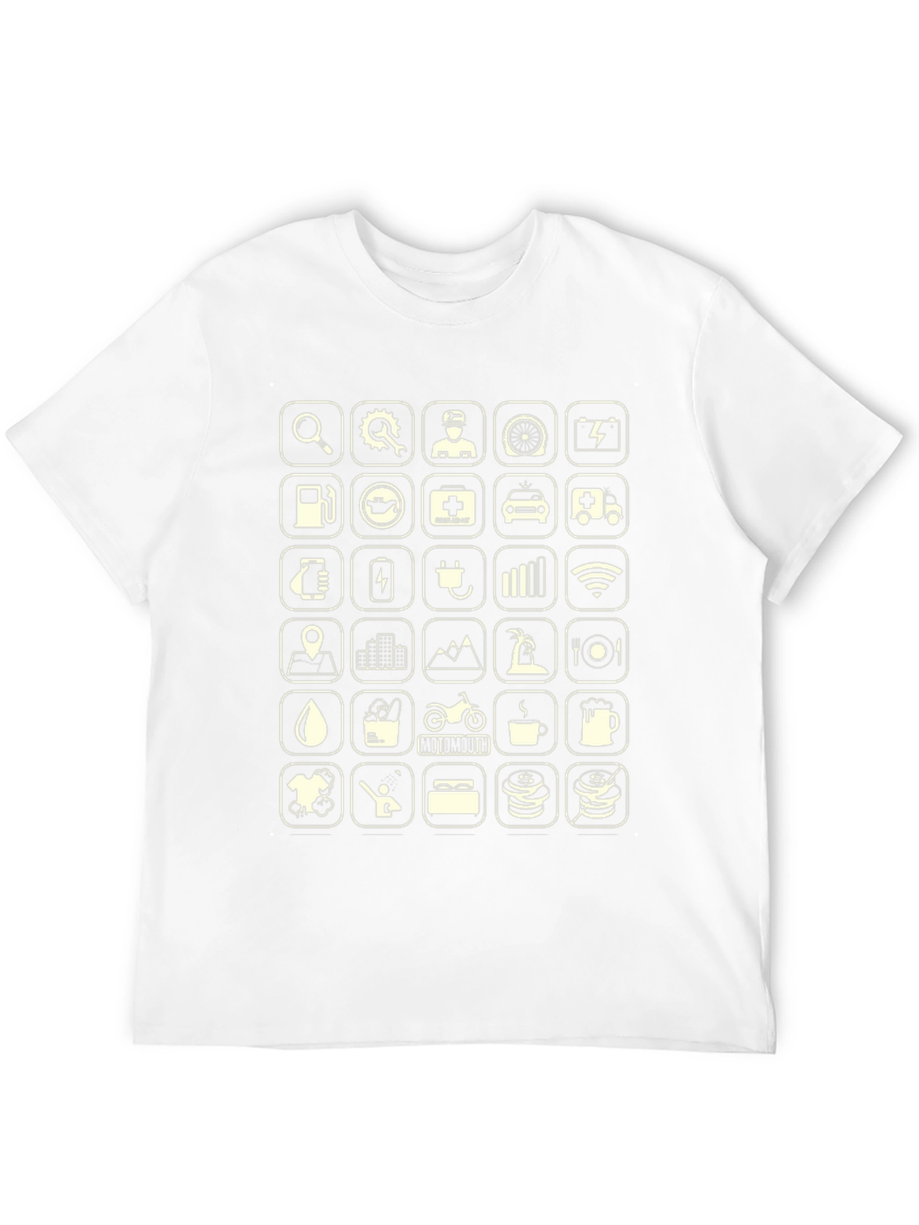 Black Icon Grid Graphic Tee - Black Casual T-Shirt view 12