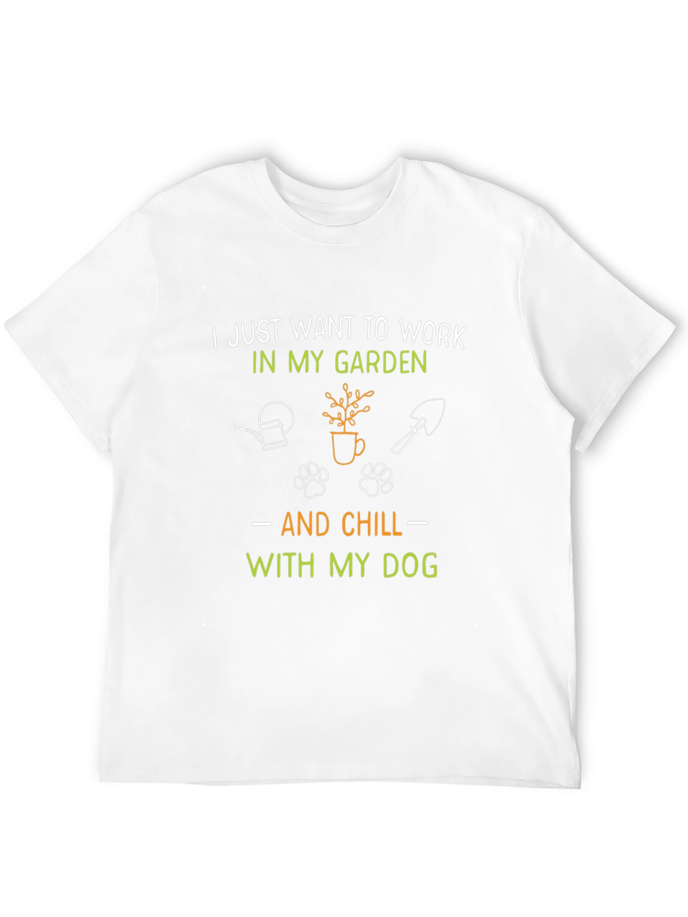 Black Gardening & Dog Lover T-Shirt: Work in my Garden & Chill with my Dog view 12