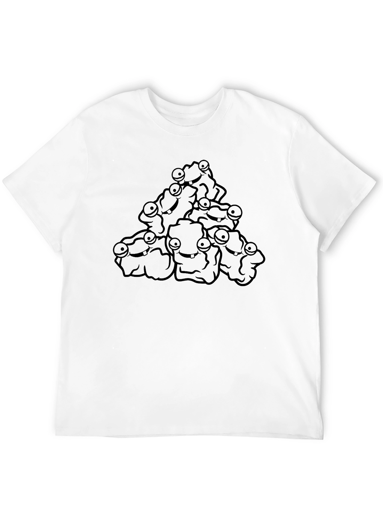 Black Monster Pile Graphic Tee - Black Cotton Blend view 12