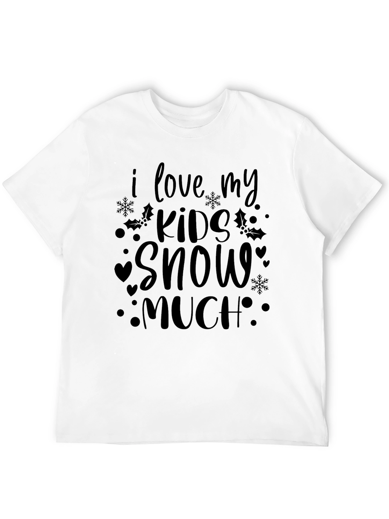 Black I Love My Kids Snow Much Graphic Tee view 12