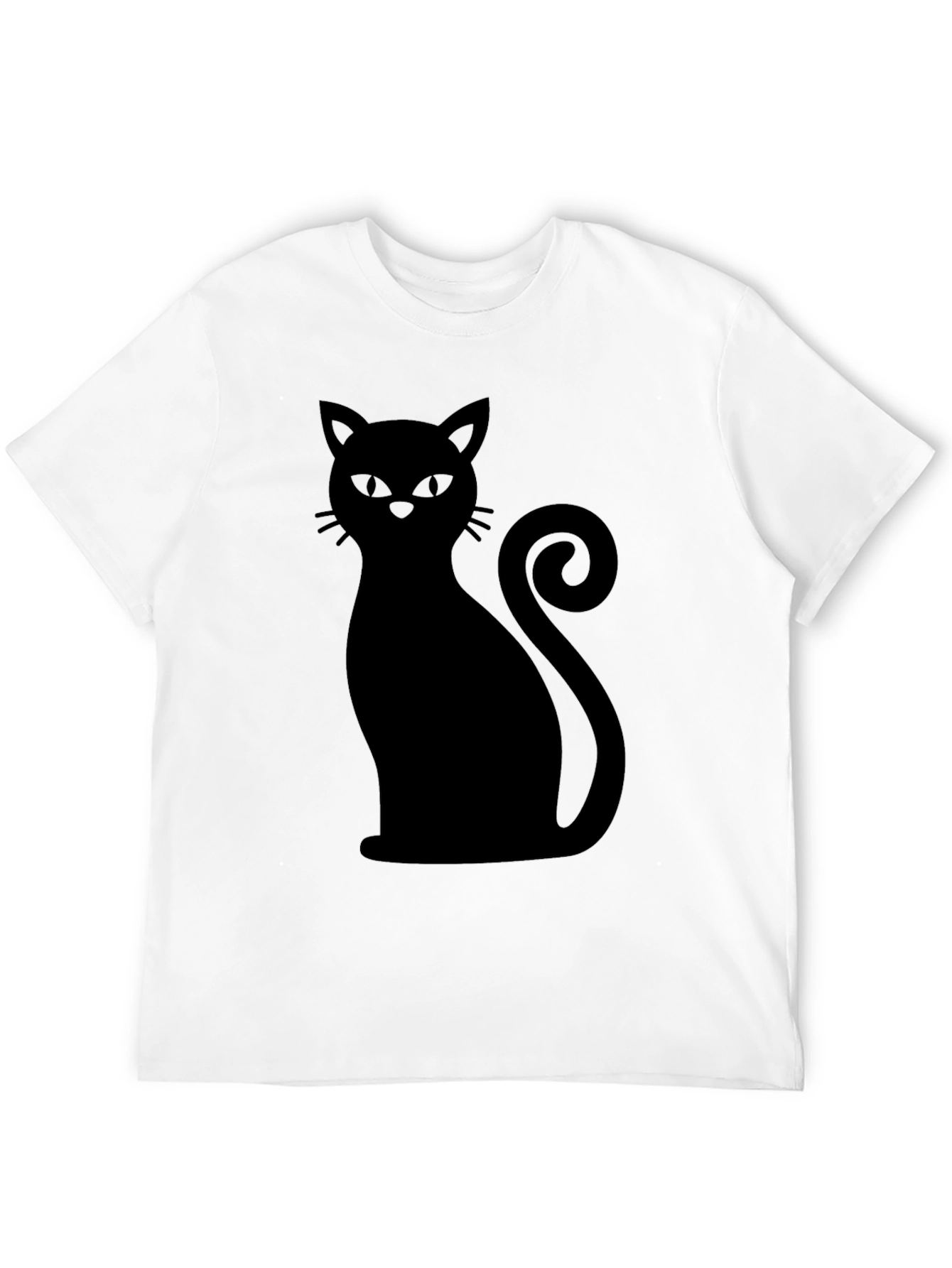 Black Black Cat Silhouette Graphic T-Shirt - Unisex view 12