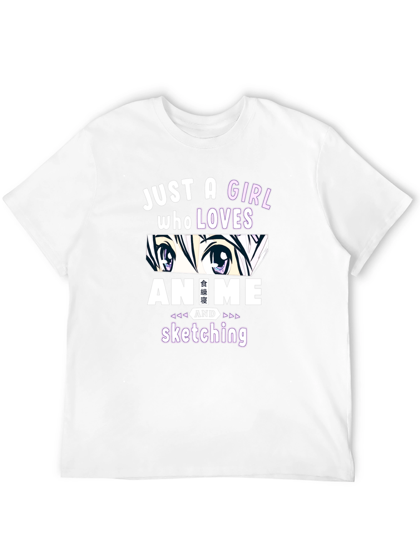 Black Anime Lover Girl's T-Shirt Sketching Fan Tee view 12