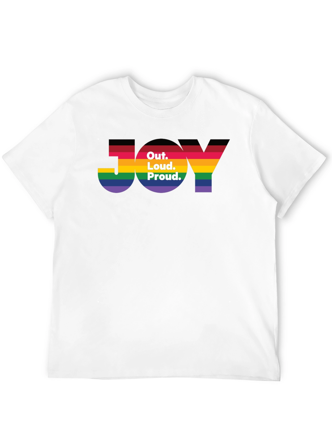Black Out. Loud. Proud. JOY T-Shirt - Pride Rainbow Tee view 12