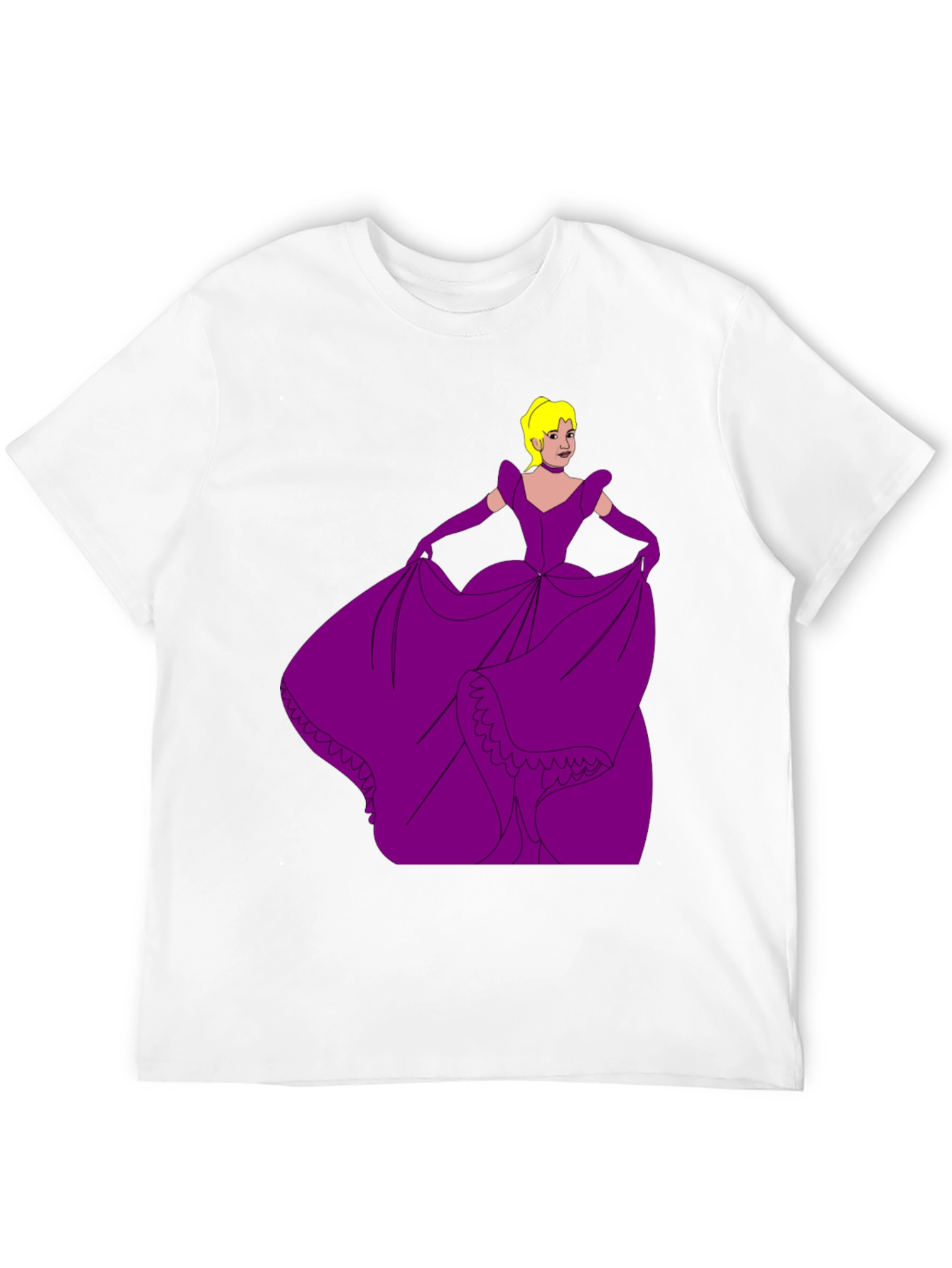 Black Cartoon Princess Graphic Tee view 12