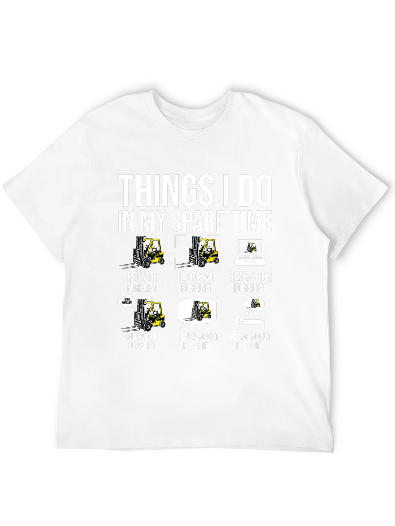 Black Funny Forklift T-Shirt: Things I Do In My Spare Time view 12