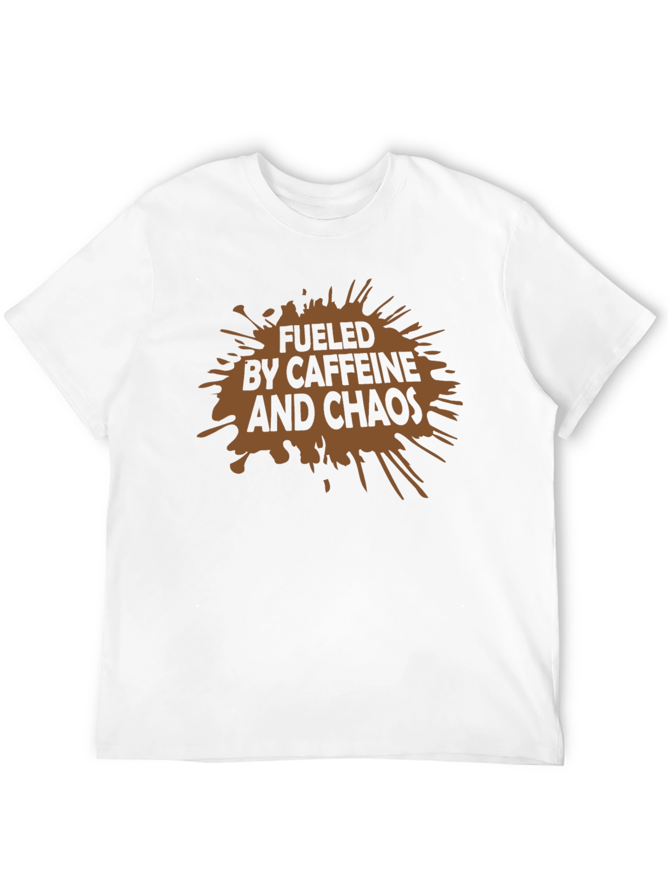 Black Fueled By Caffeine and Chaos T-Shirt - Black view 12