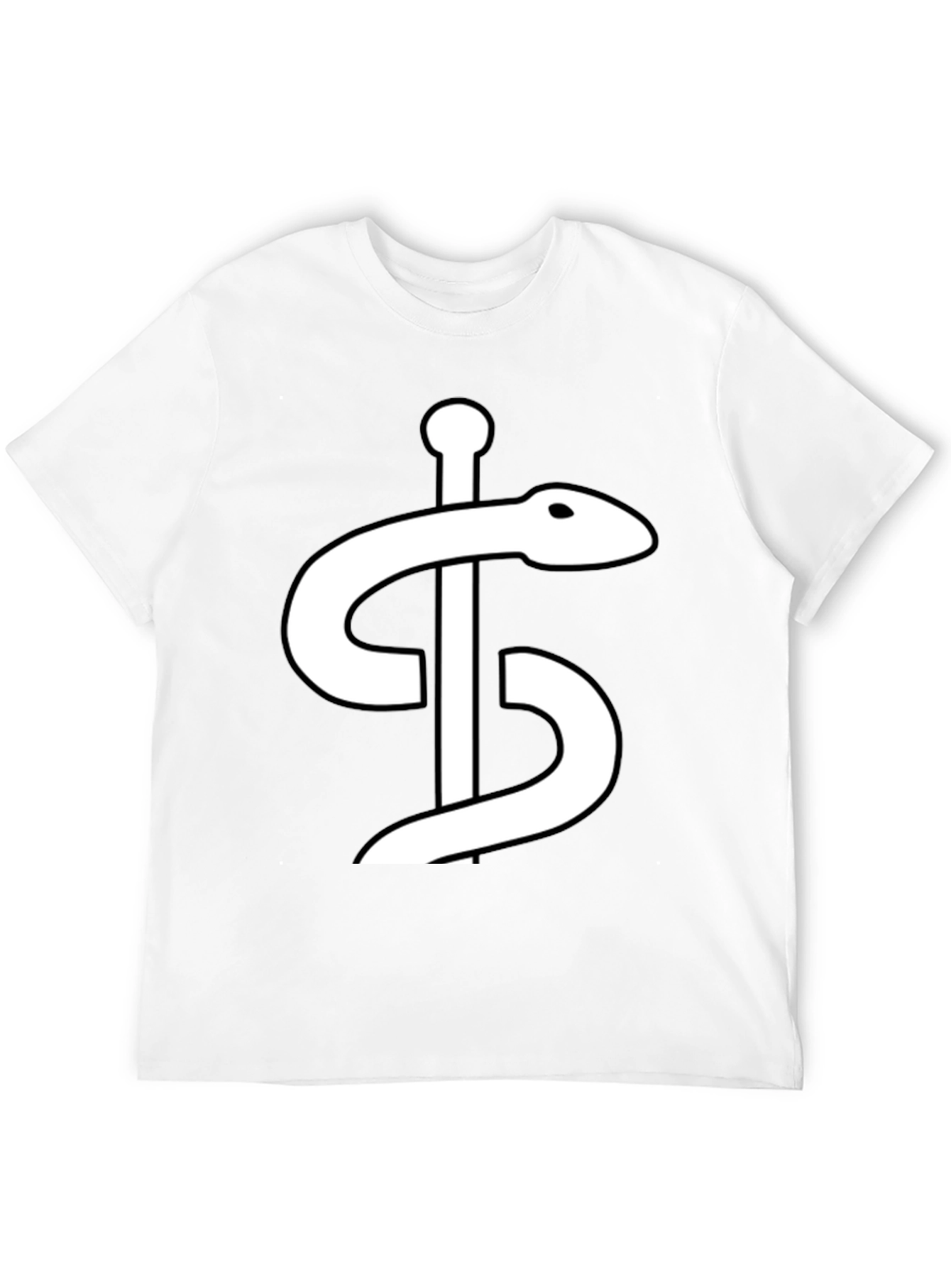 Black Caduceus Graphic Tee - Medical Symbol Shirt view 12