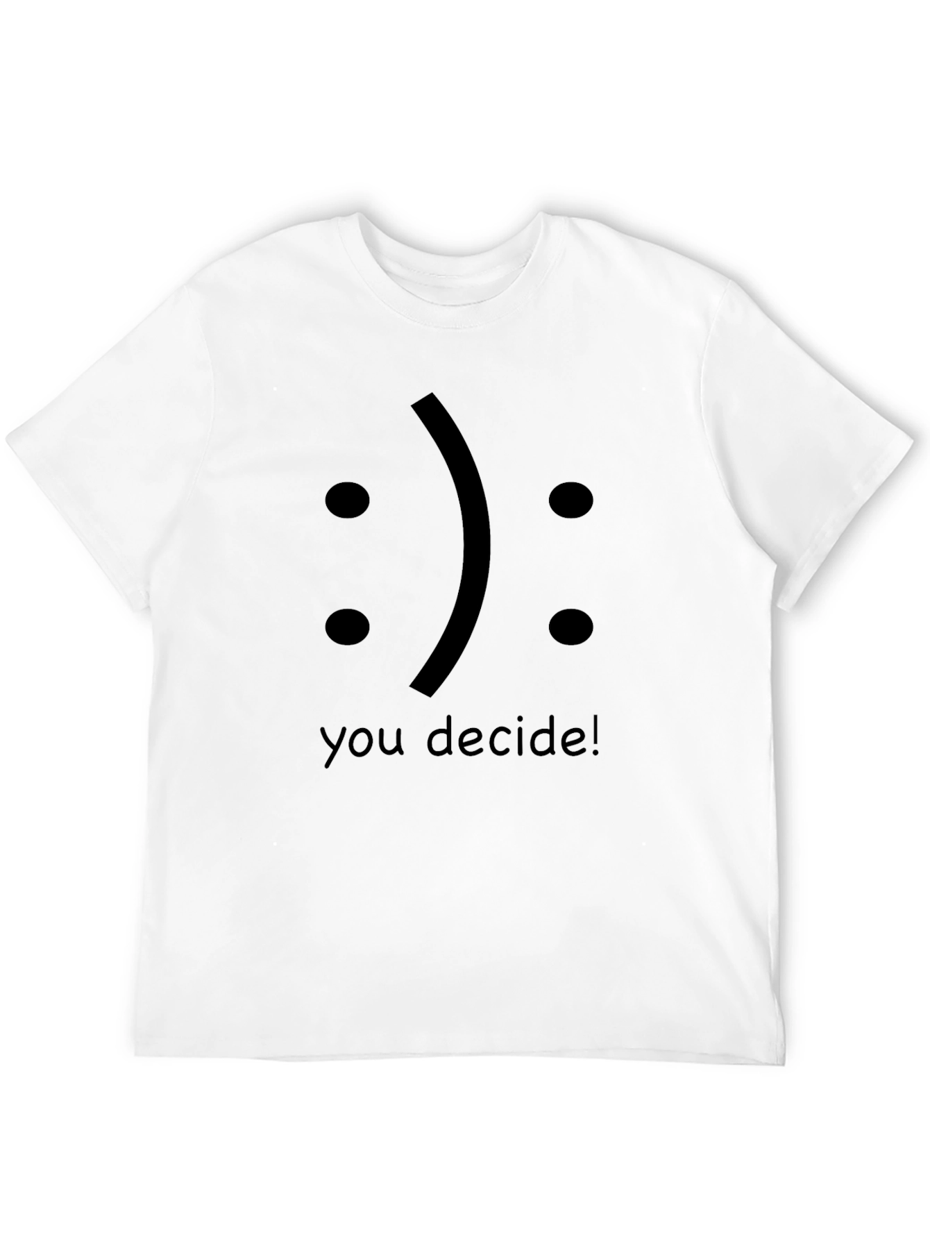 Black Decide! Graphic T-Shirt, Men's Crew Neck Tee view 12