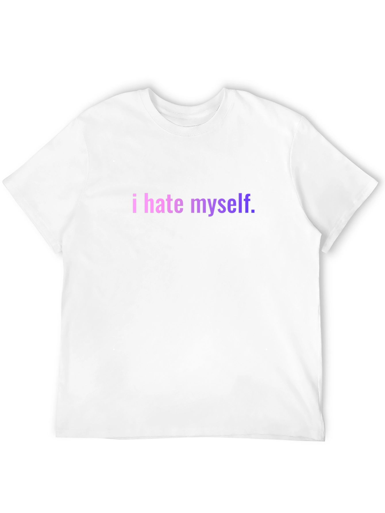 Black I Hate Myself T-Shirt - Unisex Novelty Tee view 12