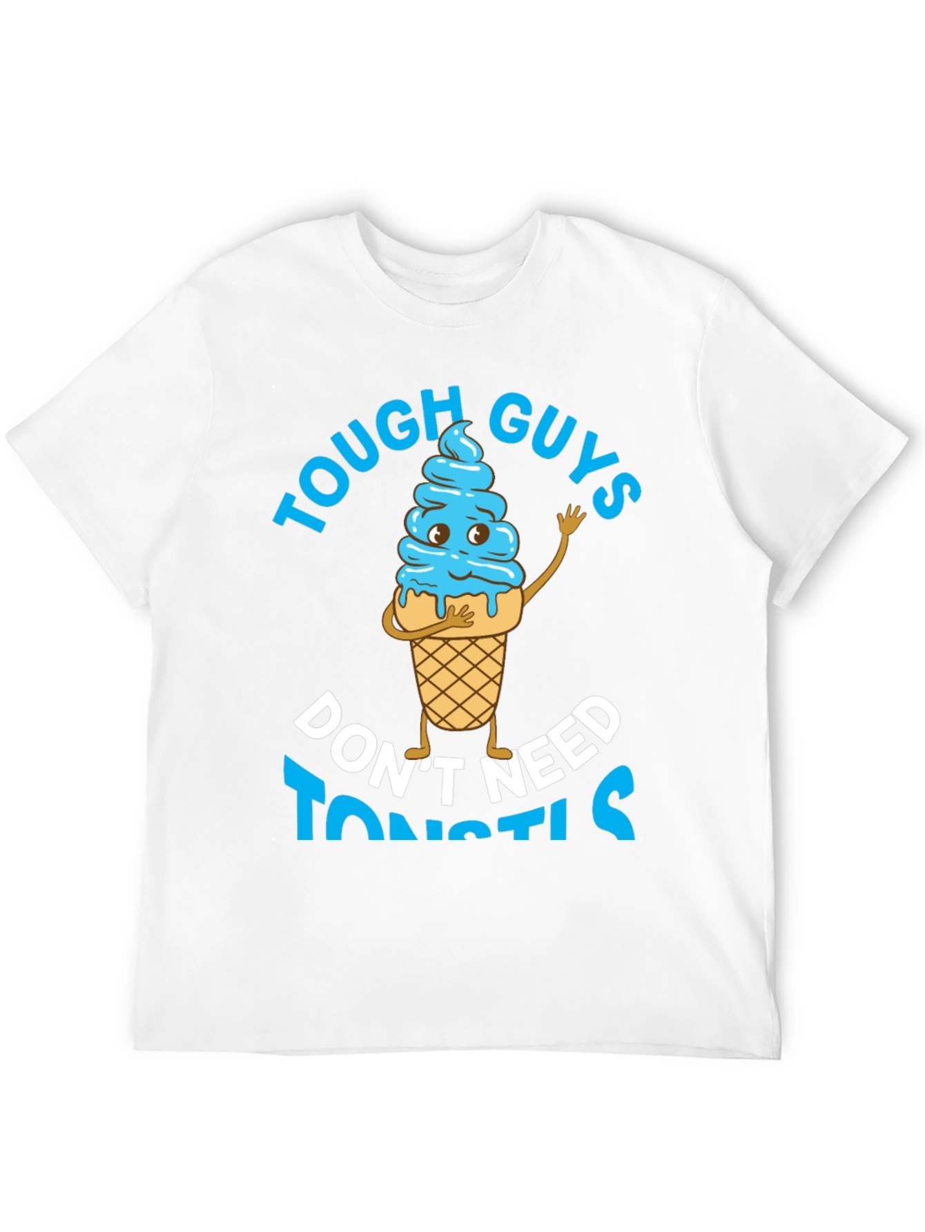 Black Tough Guys Don't Need Toonstils T-Shirt view 12