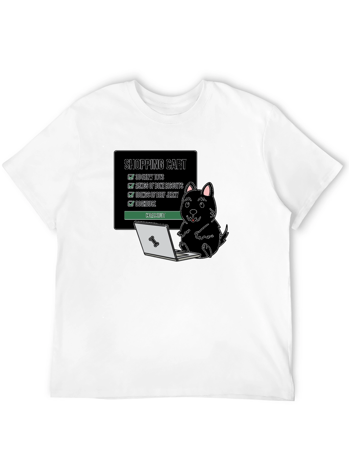 Dog Shopping Cart T-Shirt Funny Canine Gift - 12