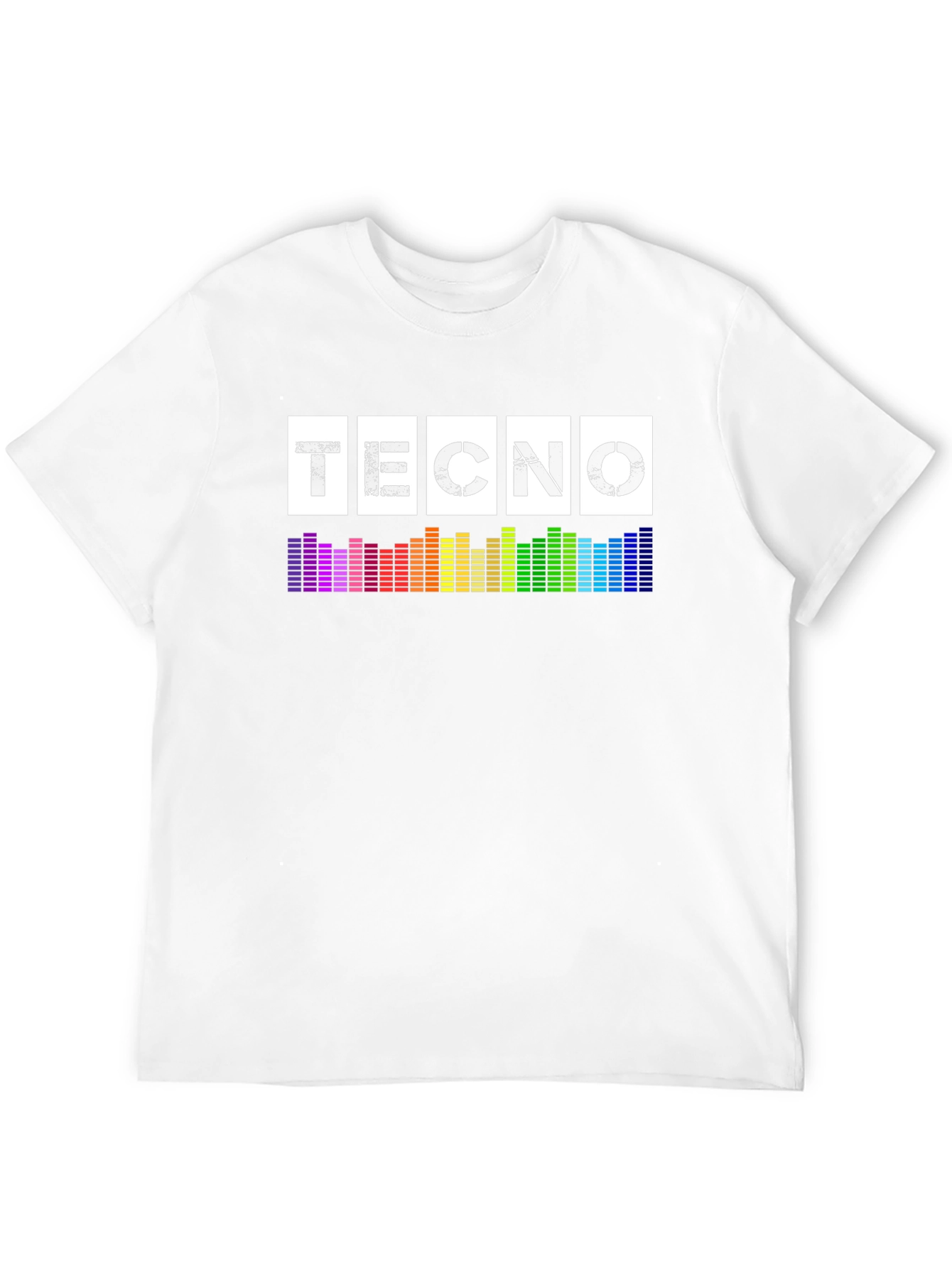Black Techno Music T-Shirt - Graphic Equalizer Design view 12