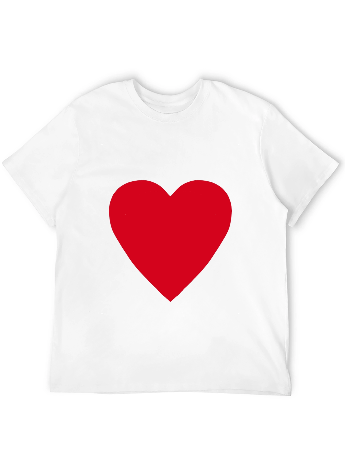 Black Bold Red Heart on Black T-Shirt view 12