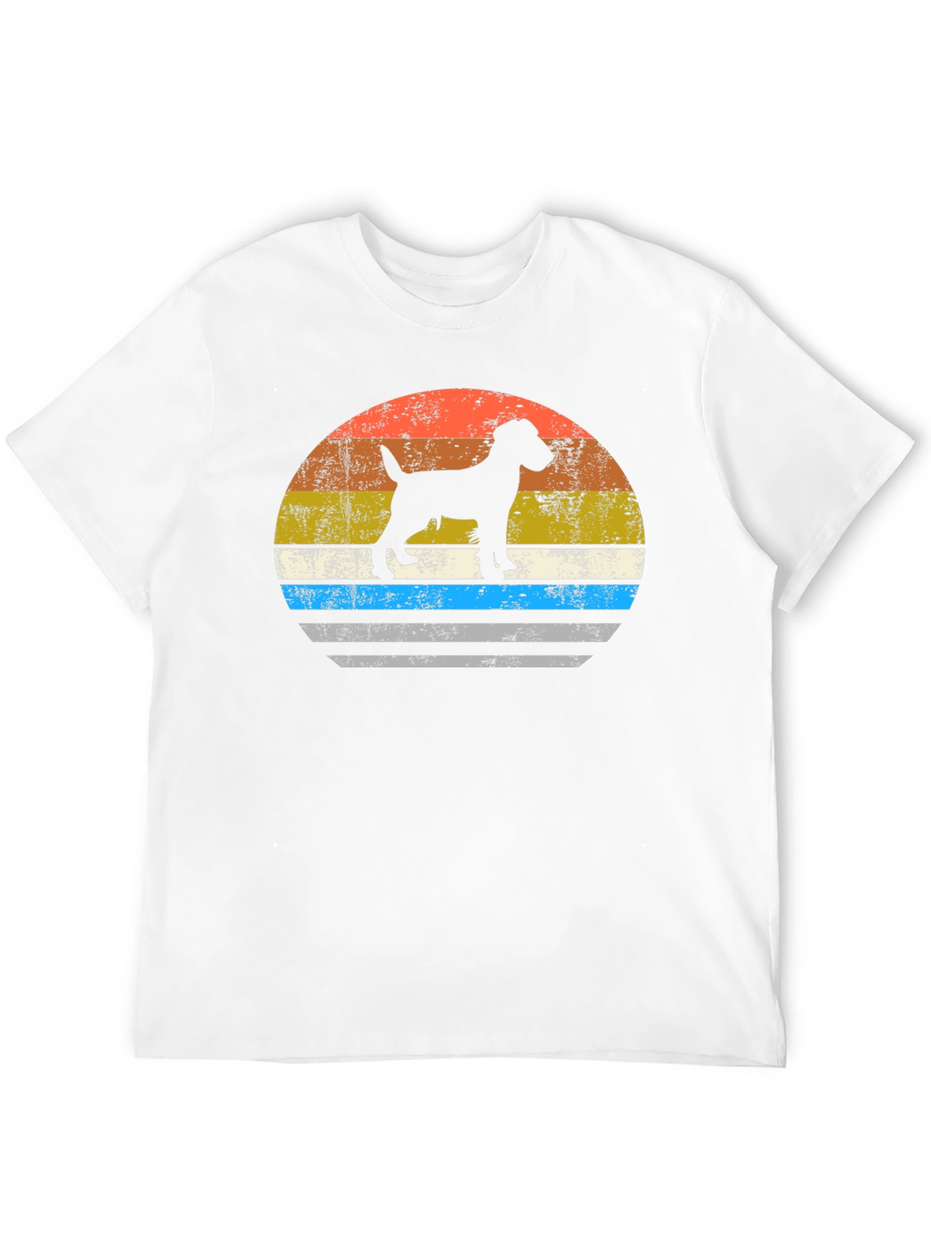 Black Retro Dog Silhouette Graphic Tee view 12