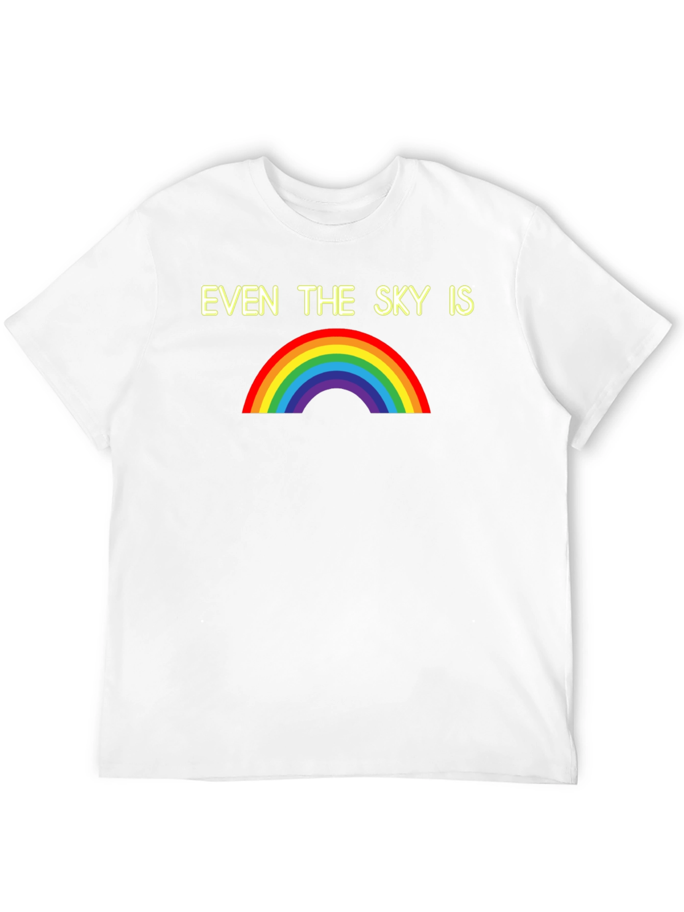 Black Even the Sky Is Rainbow T-Shirt - Soft Cotton Tee view 12