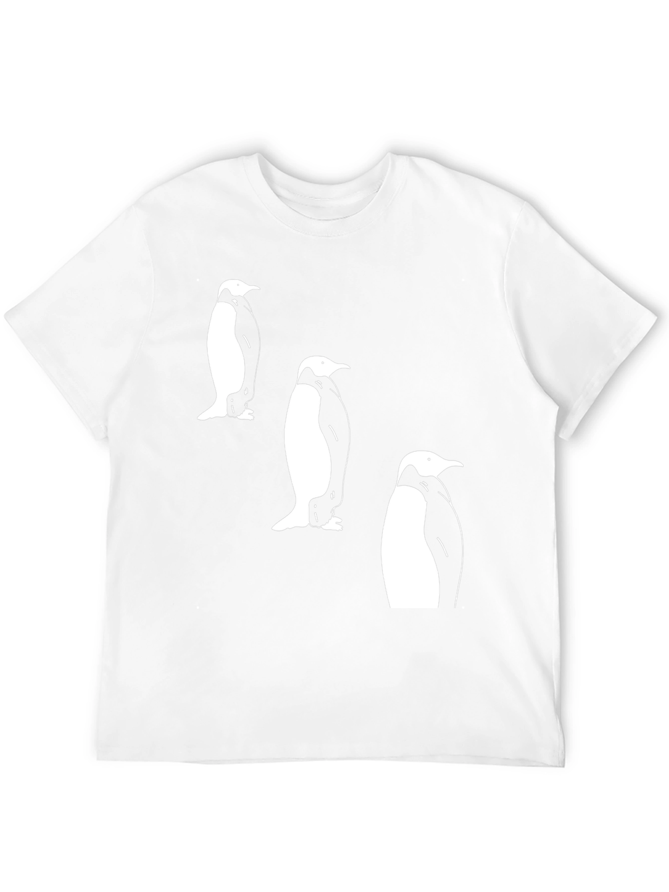 Black Penguin Trio Graphic Tee - Black Cotton T-Shirt view 12