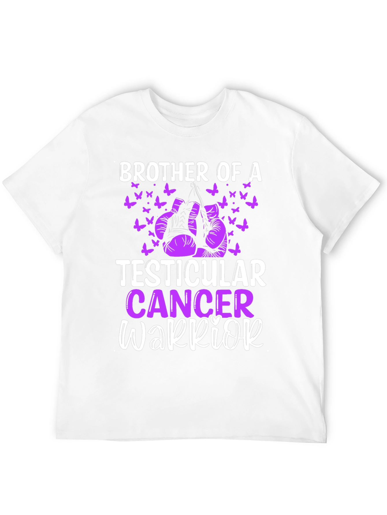 Black Brother of a Testicular Cancer Warrior T-Shirt view 12
