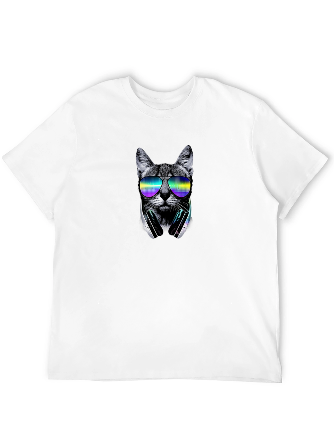 Black Cool Cat DJ T-Shirt - Black view 12