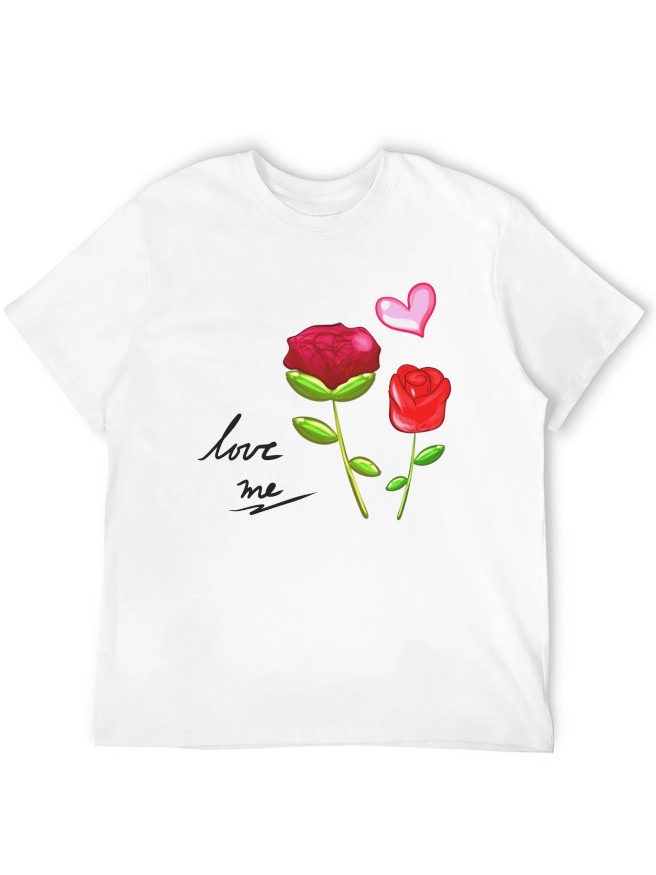 Black Love Me Roses Graphic Tee - Black view 12