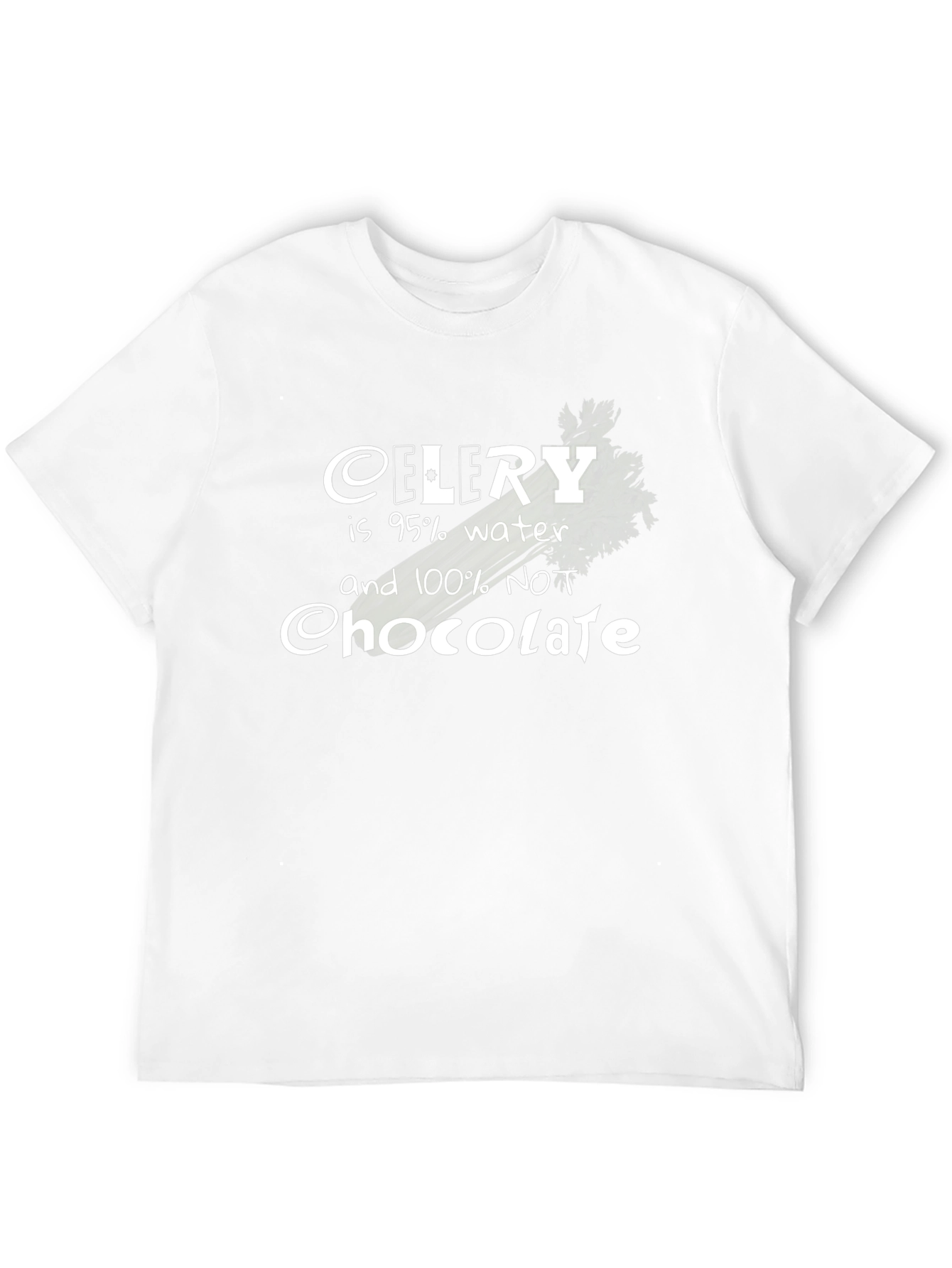 Black Funny Celery 95% Water T-Shirt view 12