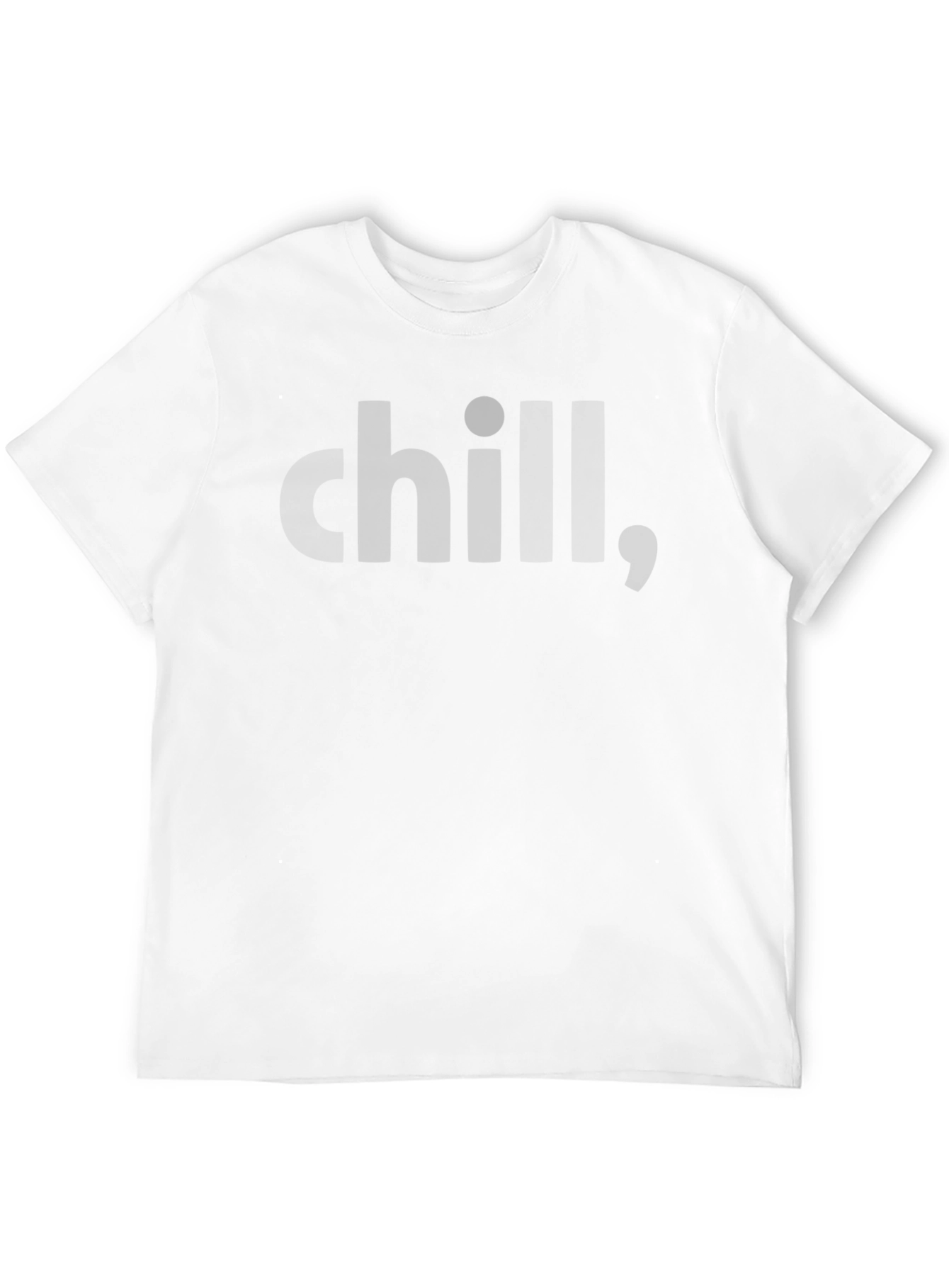 Black Men's Black 'Chill' Graphic Crew Neck T-Shirt view 12