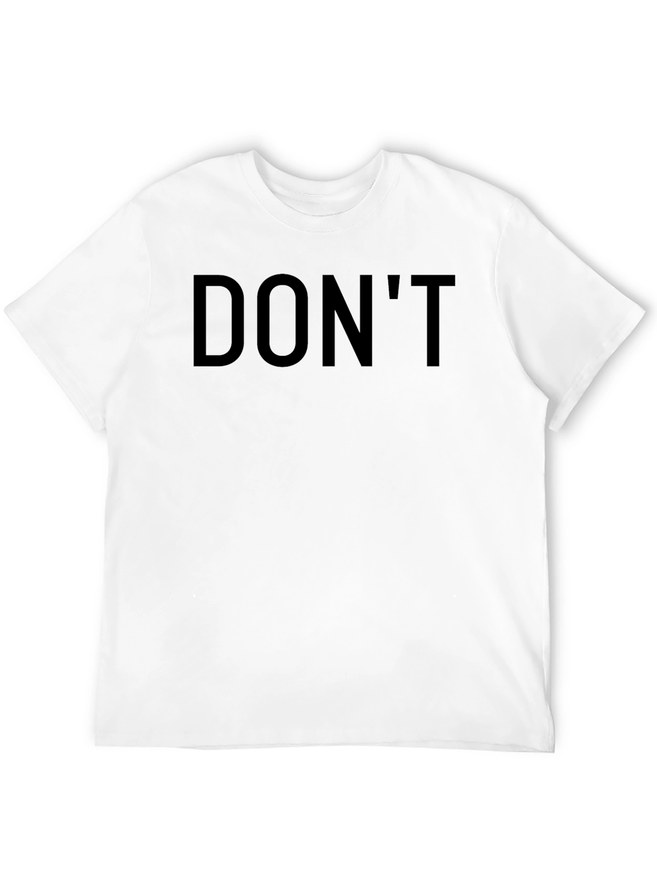 Black Men's "Don't" Graphic Print Black T-Shirt view 12
