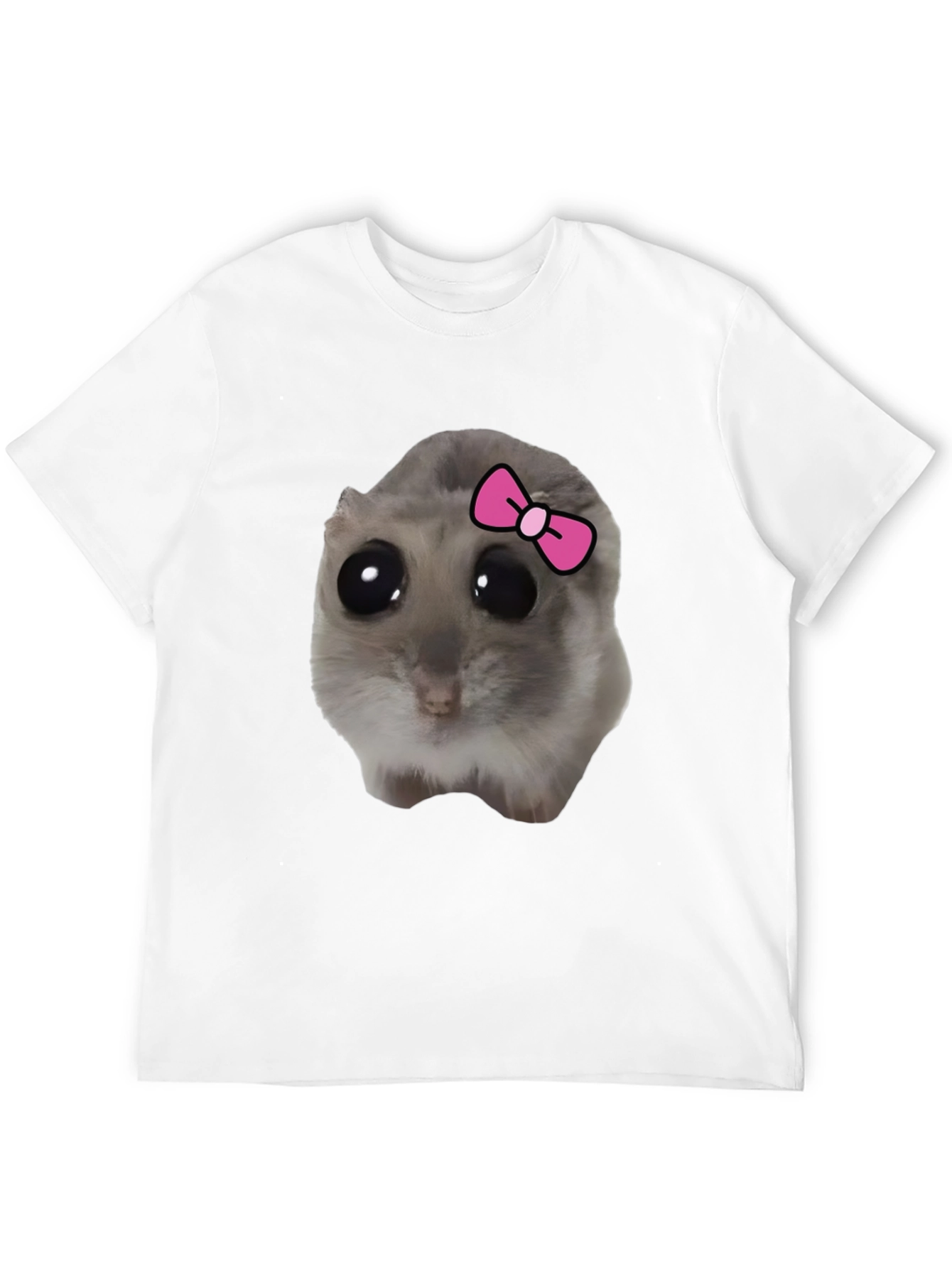 Black Funny Hamster Bow T-Shirt - Cute Pet Tee view 12