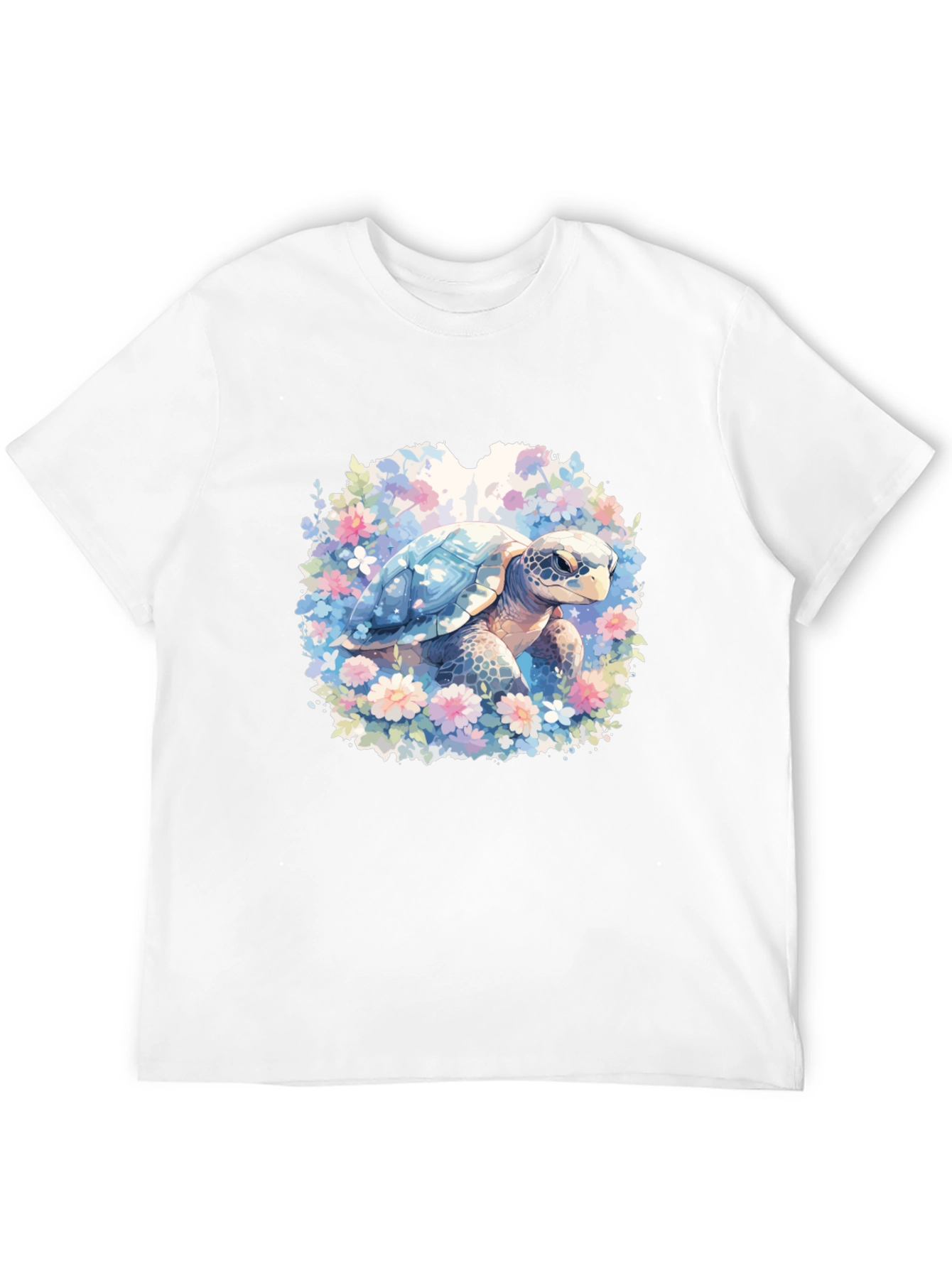 Black Sea Turtle Floral Graphic T-Shirt view 12