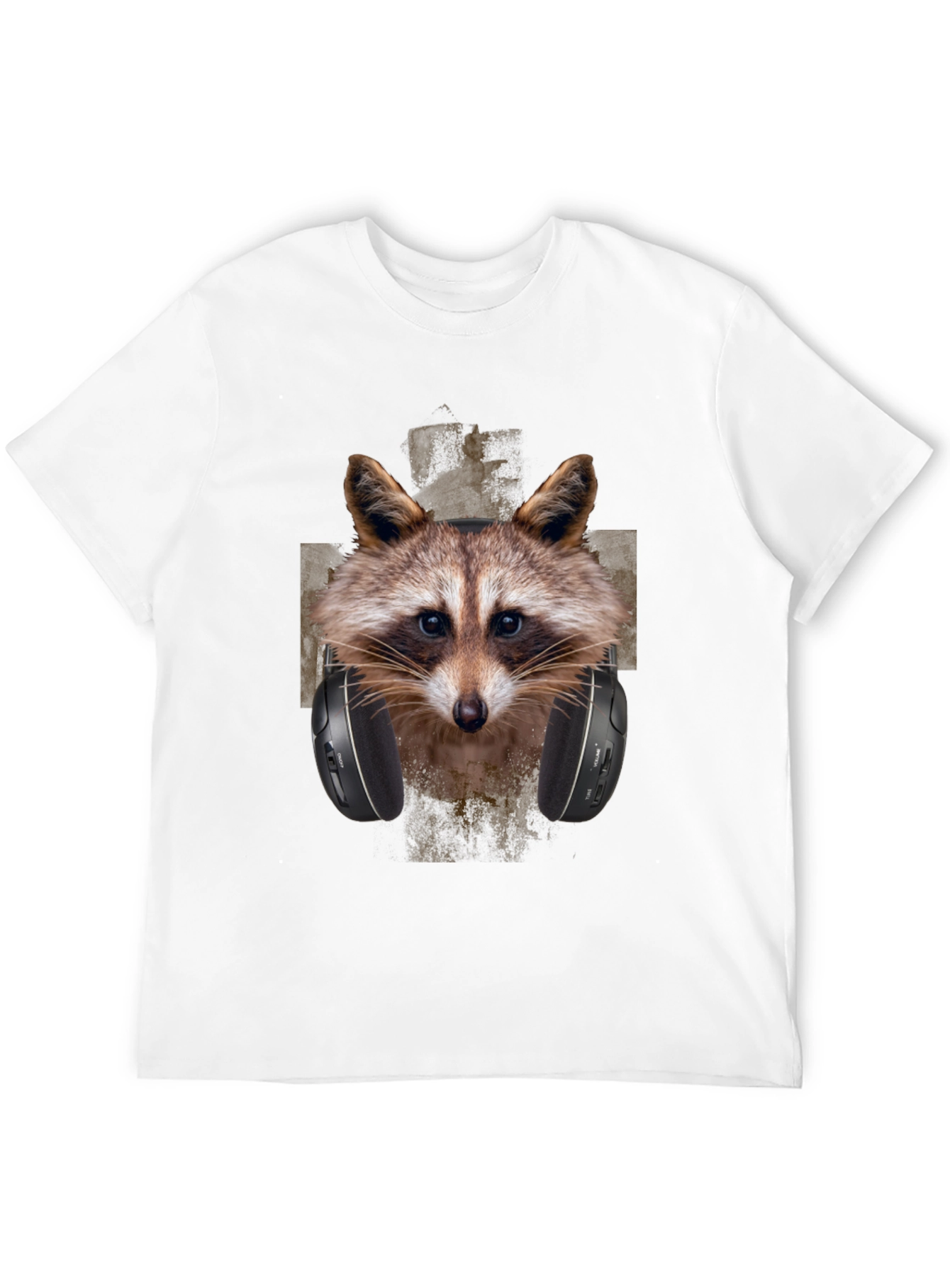 Black Raccoon DJ Graphic Tee - Trendy Animal Print view 12